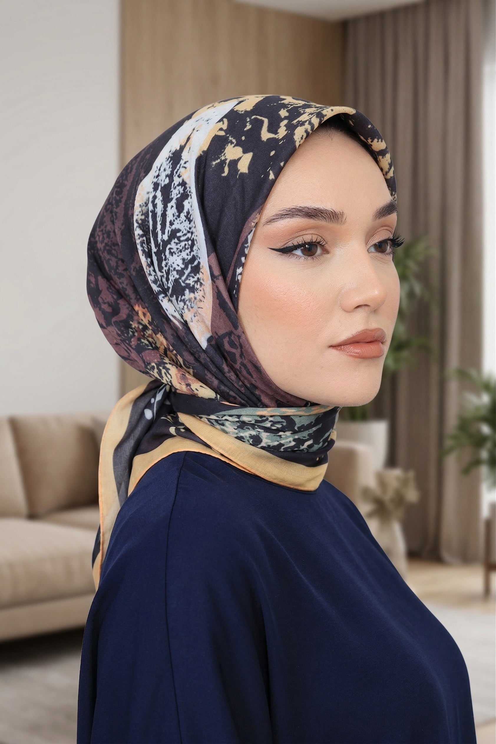 Desenli Soft Eşarp - 053