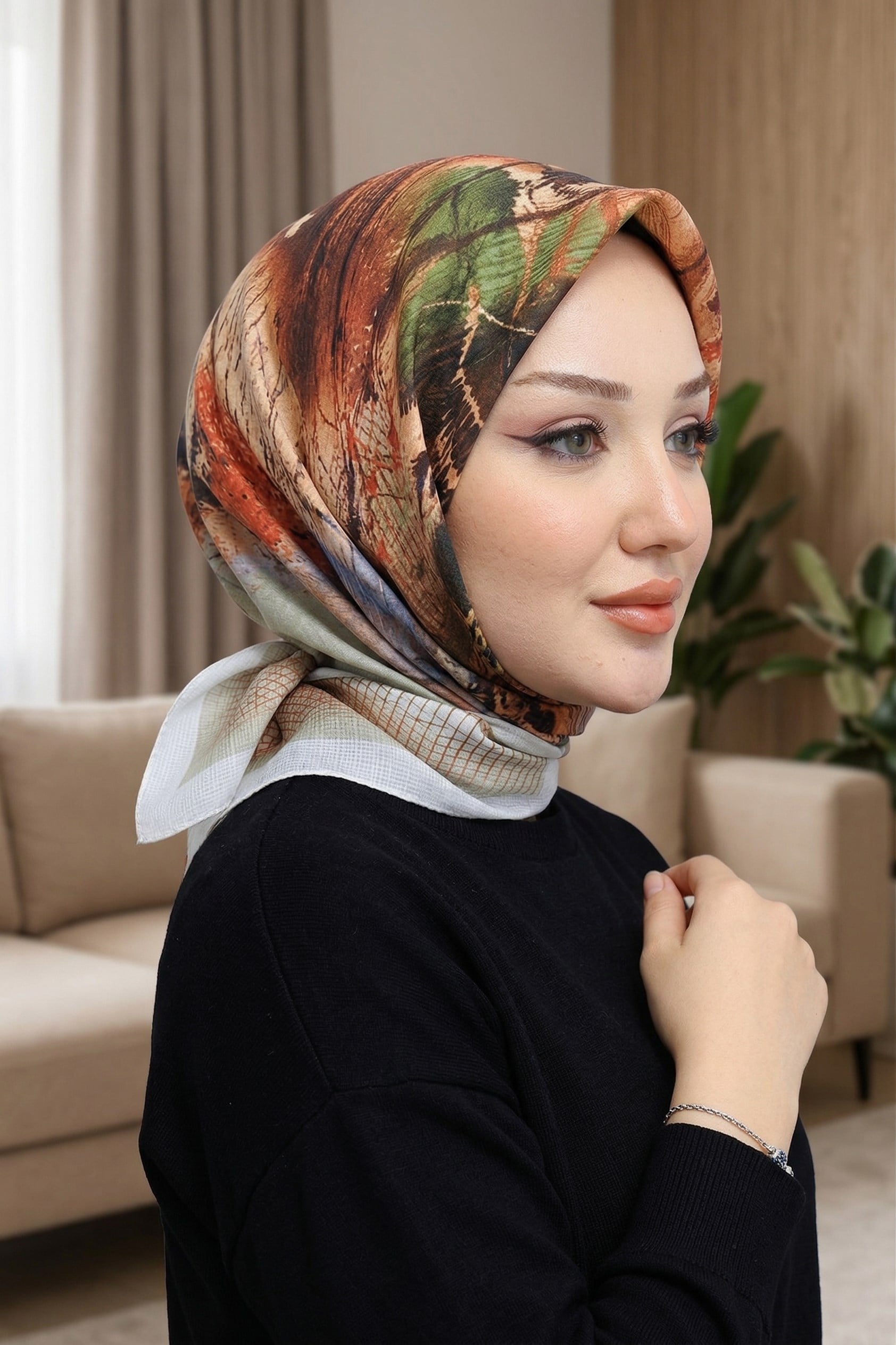 Desenli Soft Eşarp - 054
