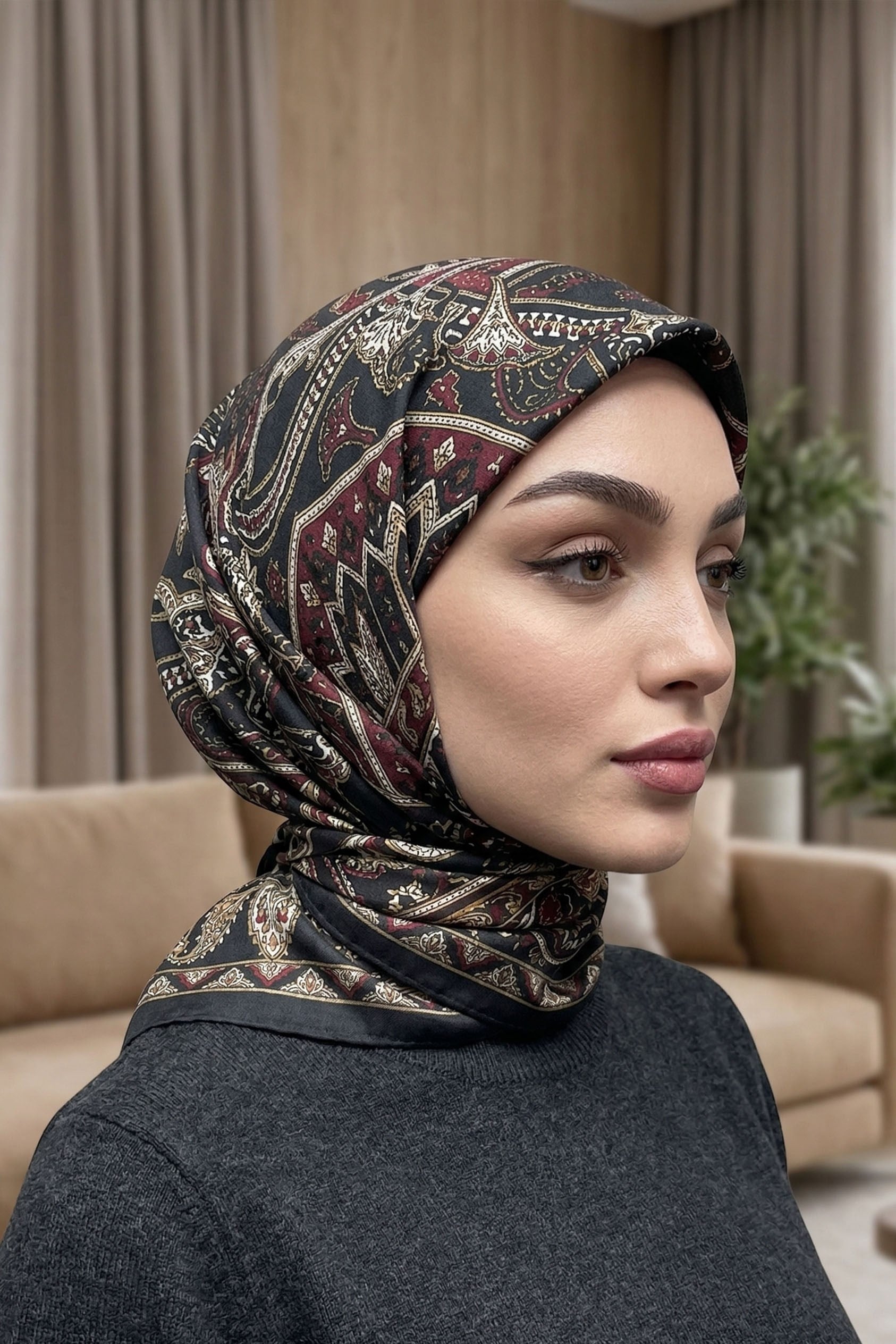 Desenli Soft Eşarp - 065