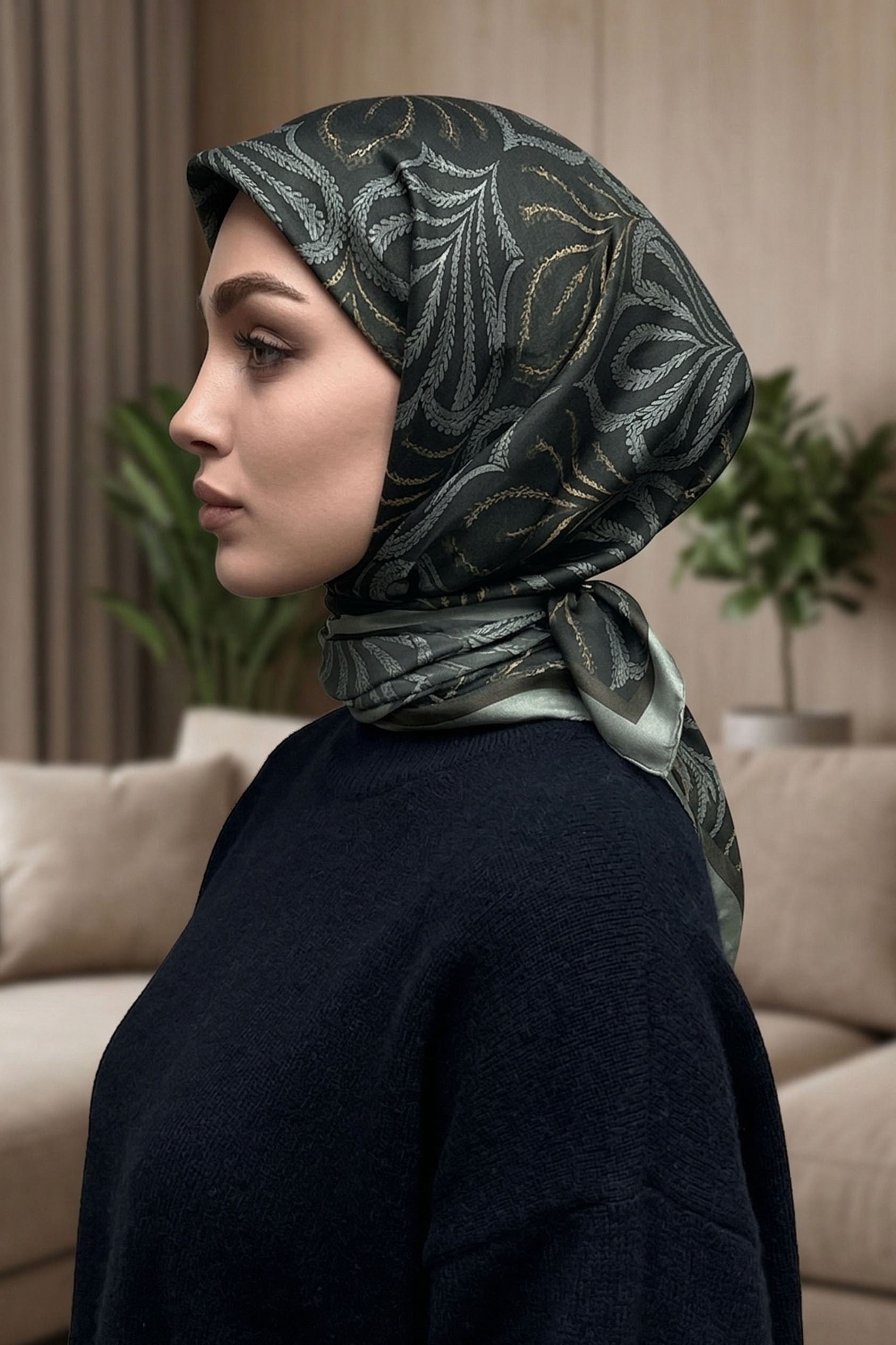 Desenli Soft Eşarp - 079