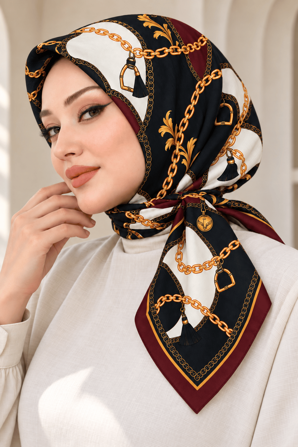 Desenli Soft Eşarp - 092