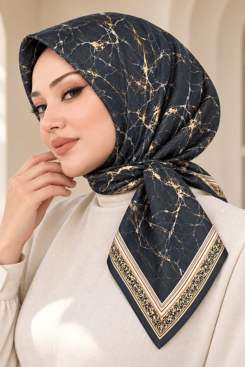 Desenli Soft Eşarp - 094