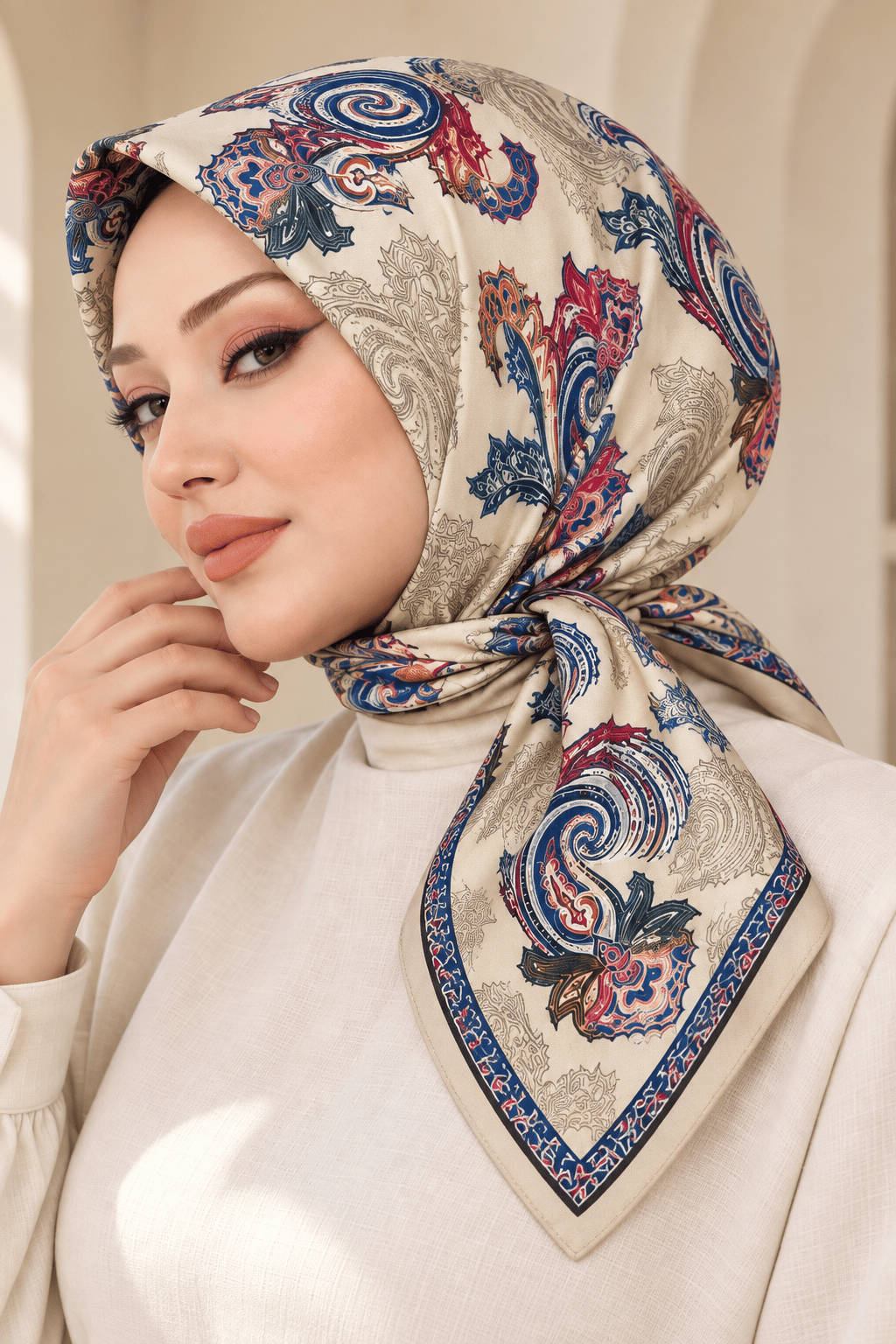 Desenli Soft Eşarp - 095