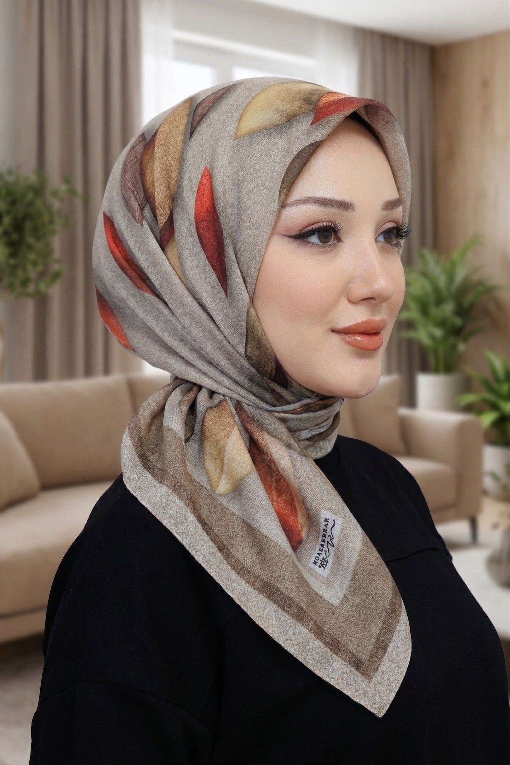 Desenli Soft Eşarp - 112