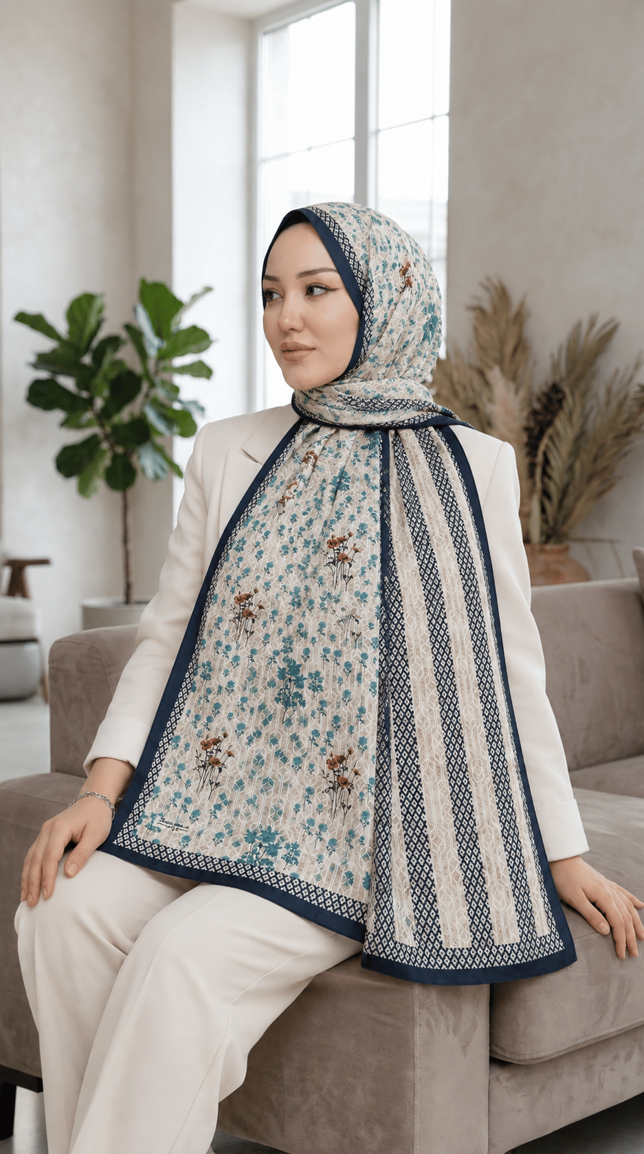 Desenli Soft Şal - 008