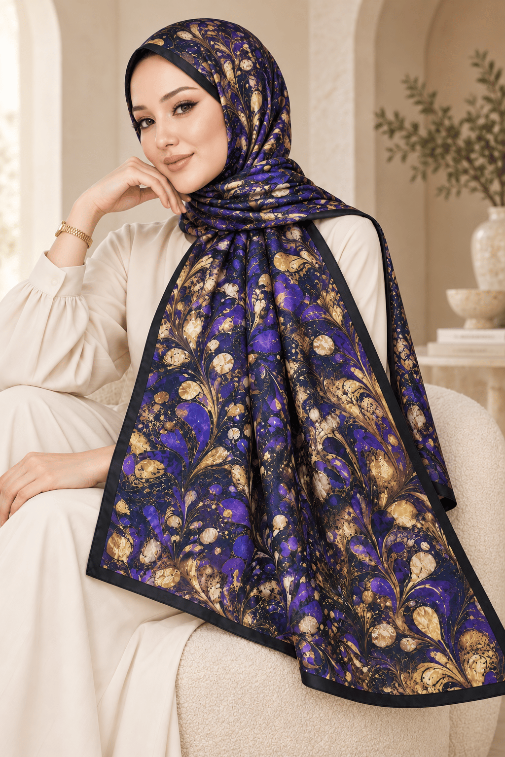 Desenli Soft Şal - 010