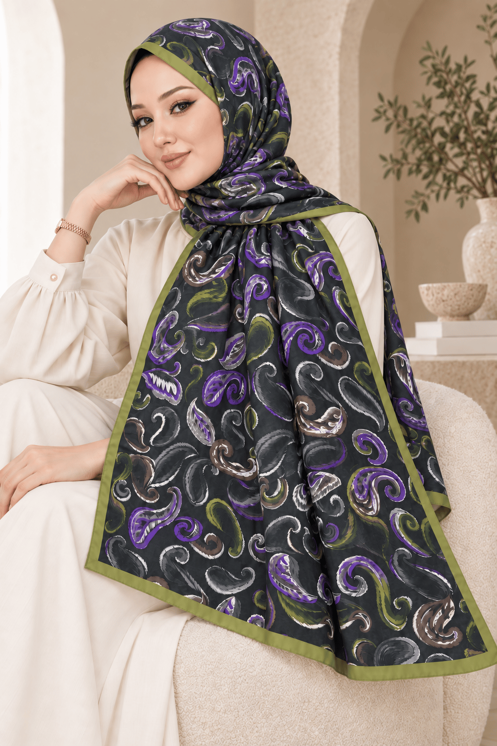 Desenli Soft Şal - 012