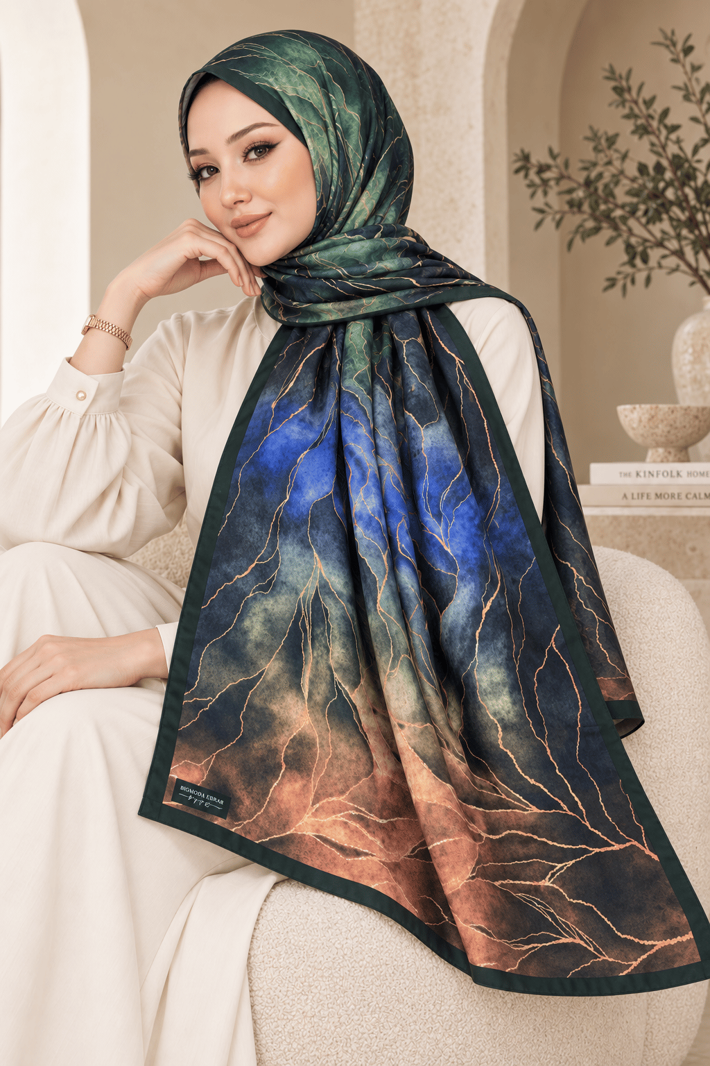 Desenli Soft Şal - 014