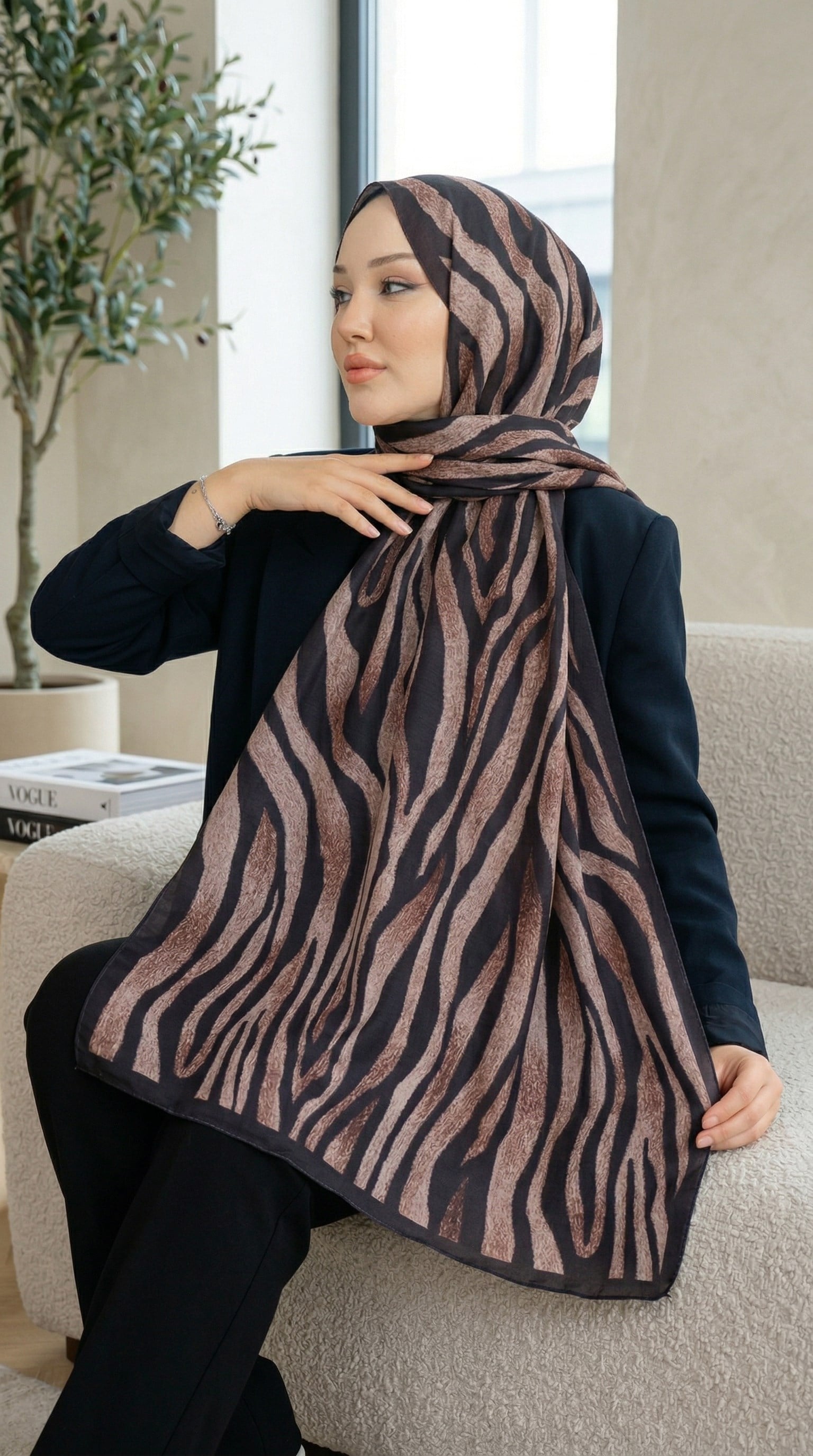 Desenli Soft Şal - 019