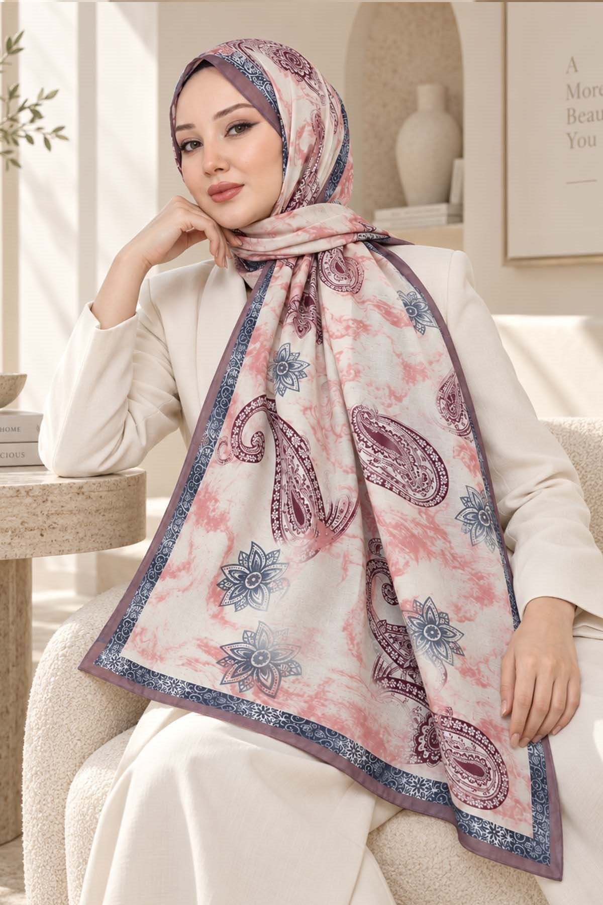 Desenli Soft Şal - 020