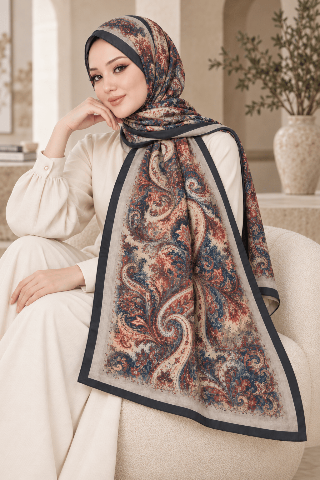 Desenli Soft Şal - 028