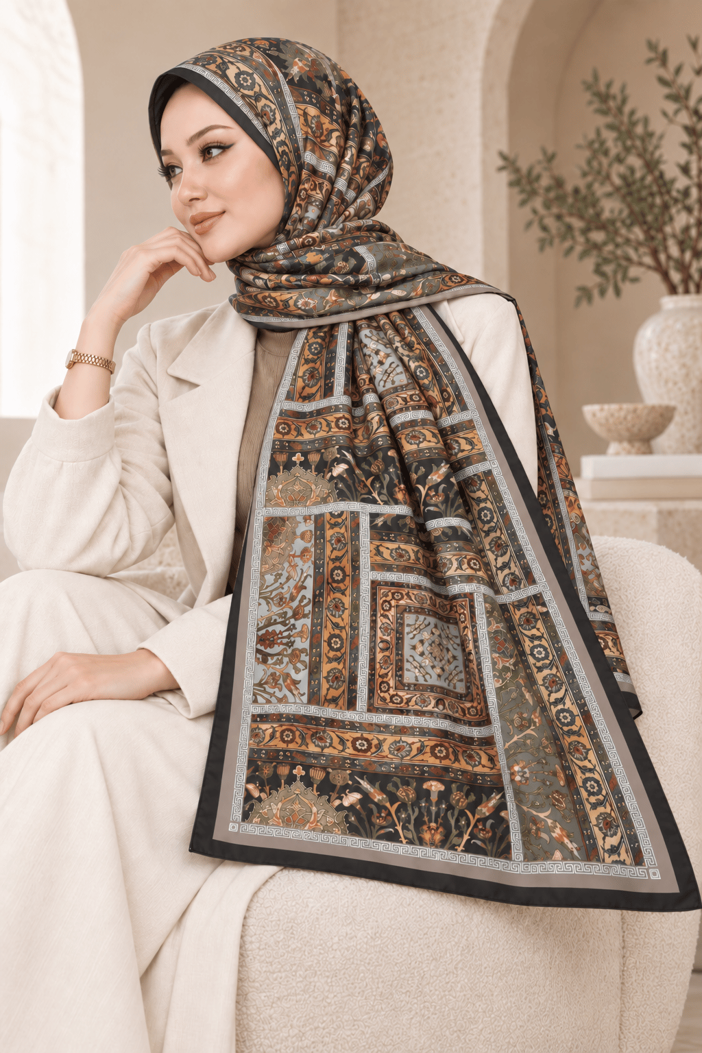 Desenli Soft Şal - 033