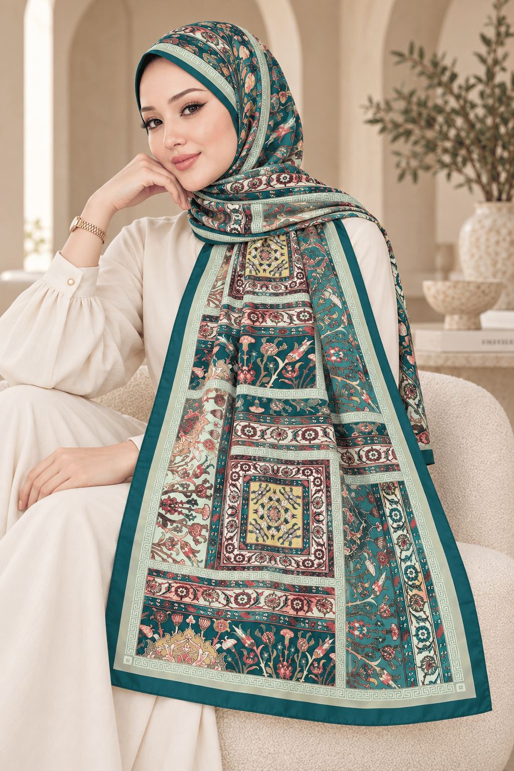 Desenli Soft Şal - 034