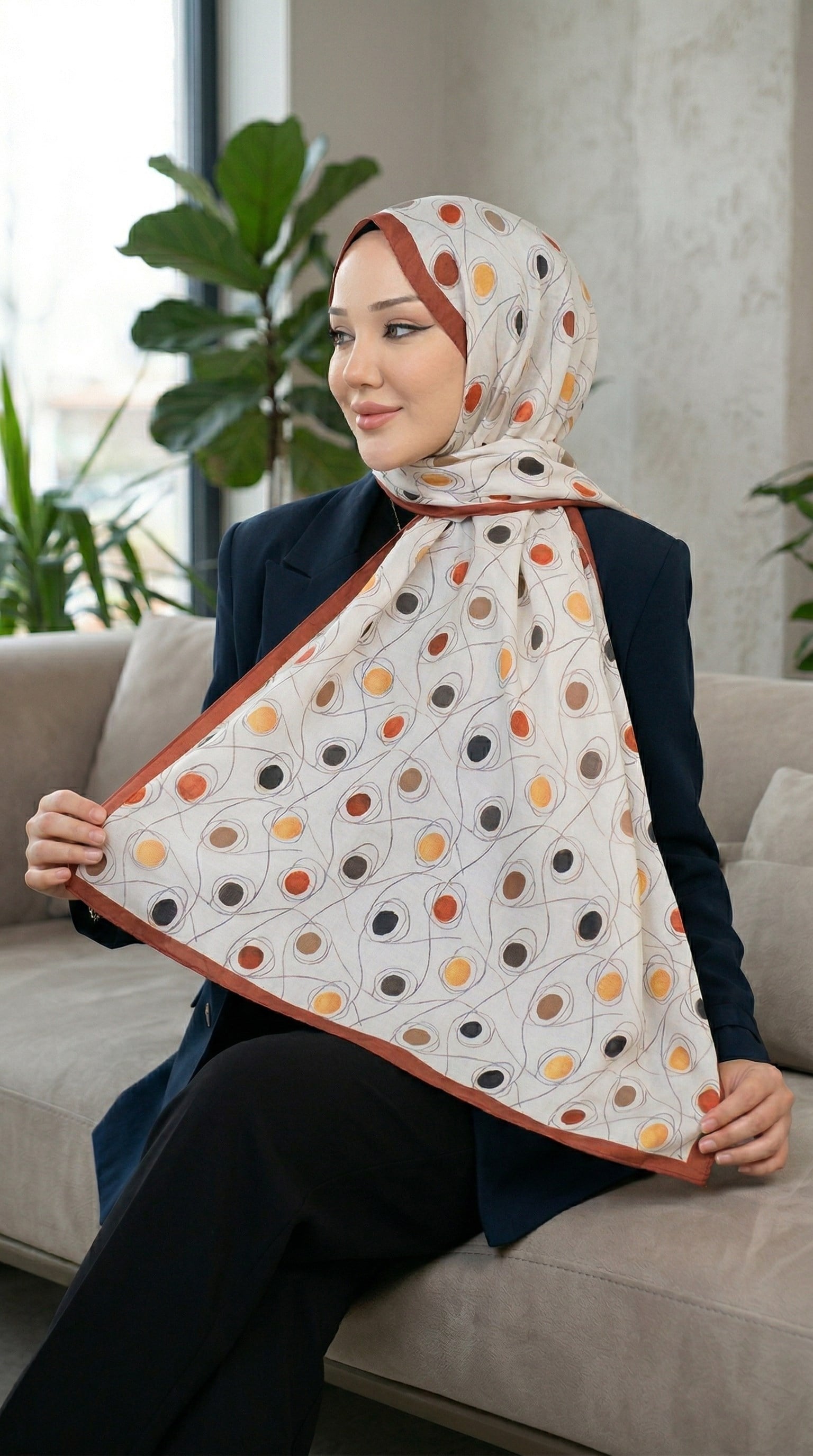 Desenli Soft Şal - 034