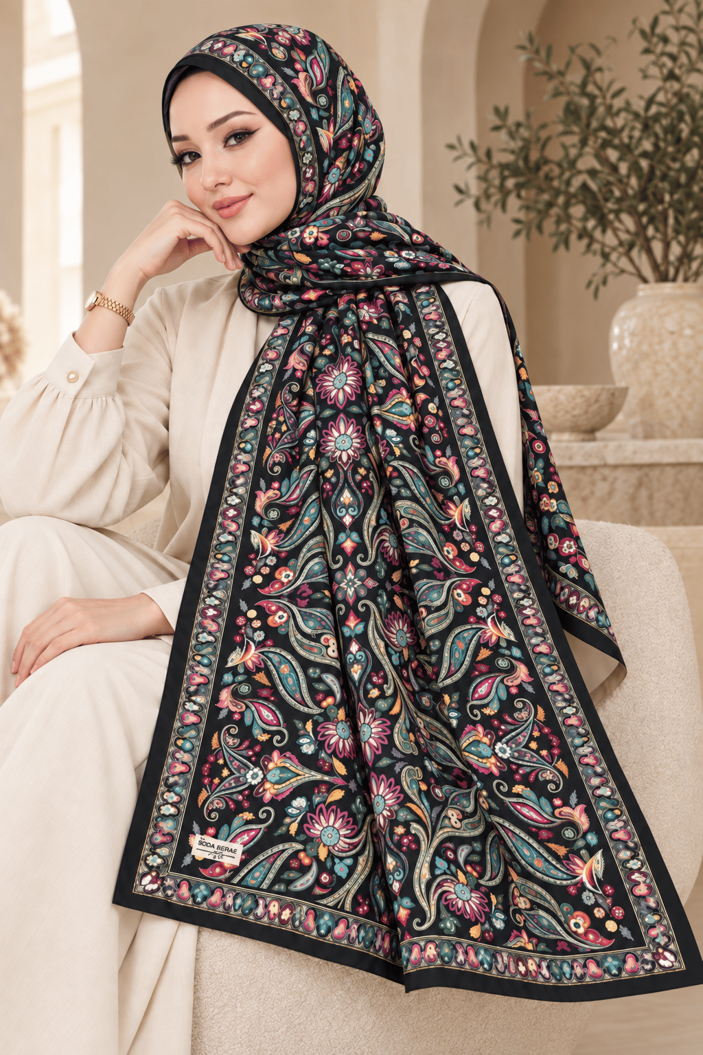 Desenli Soft Şal - 040