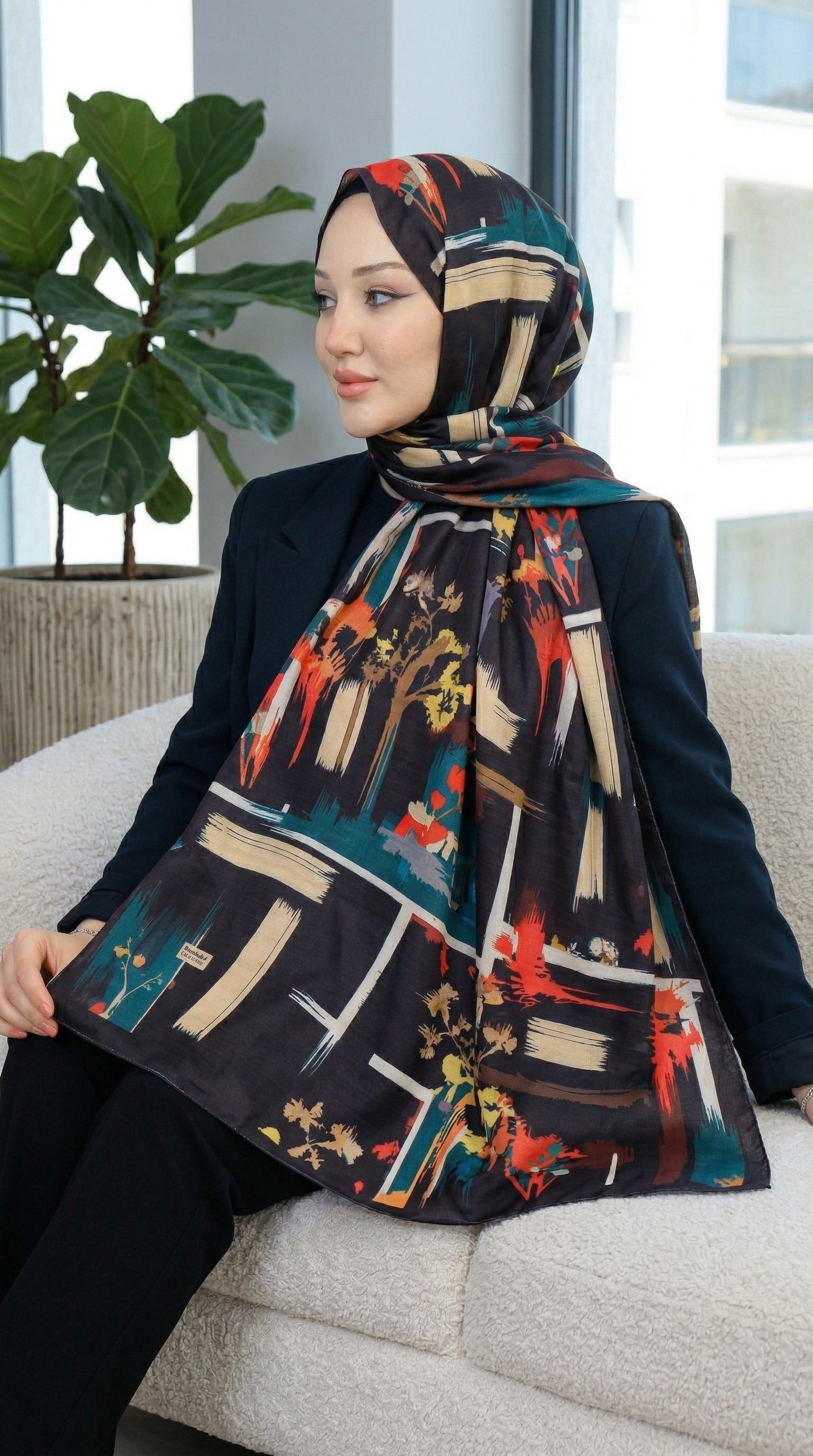 Desenli Soft Şal - 057