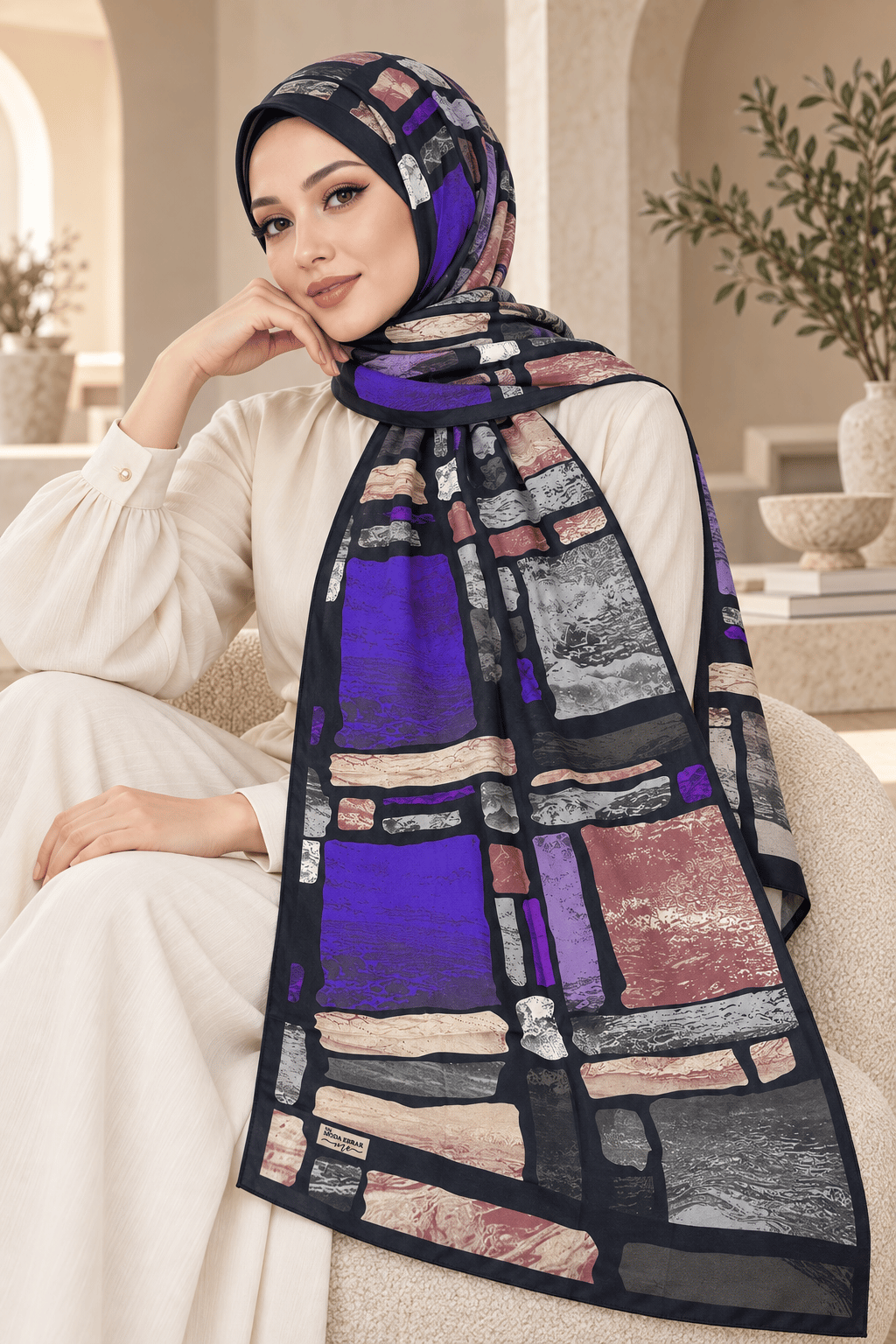 Desenli Soft Şal - 064