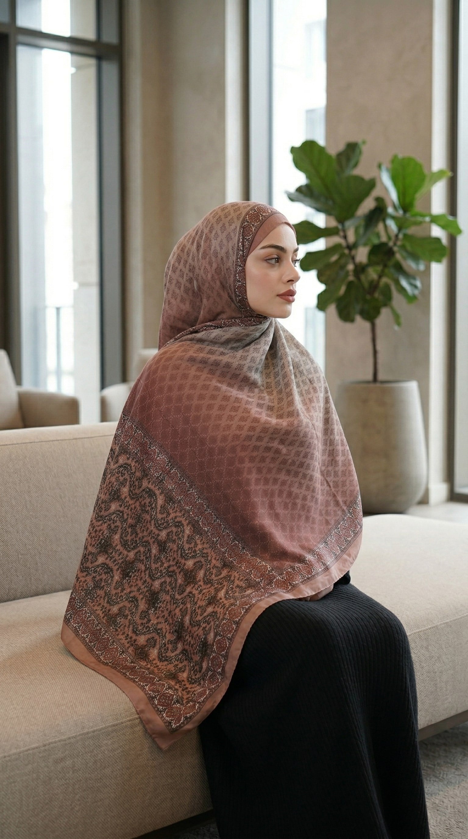 Desenli Soft Şal - 075