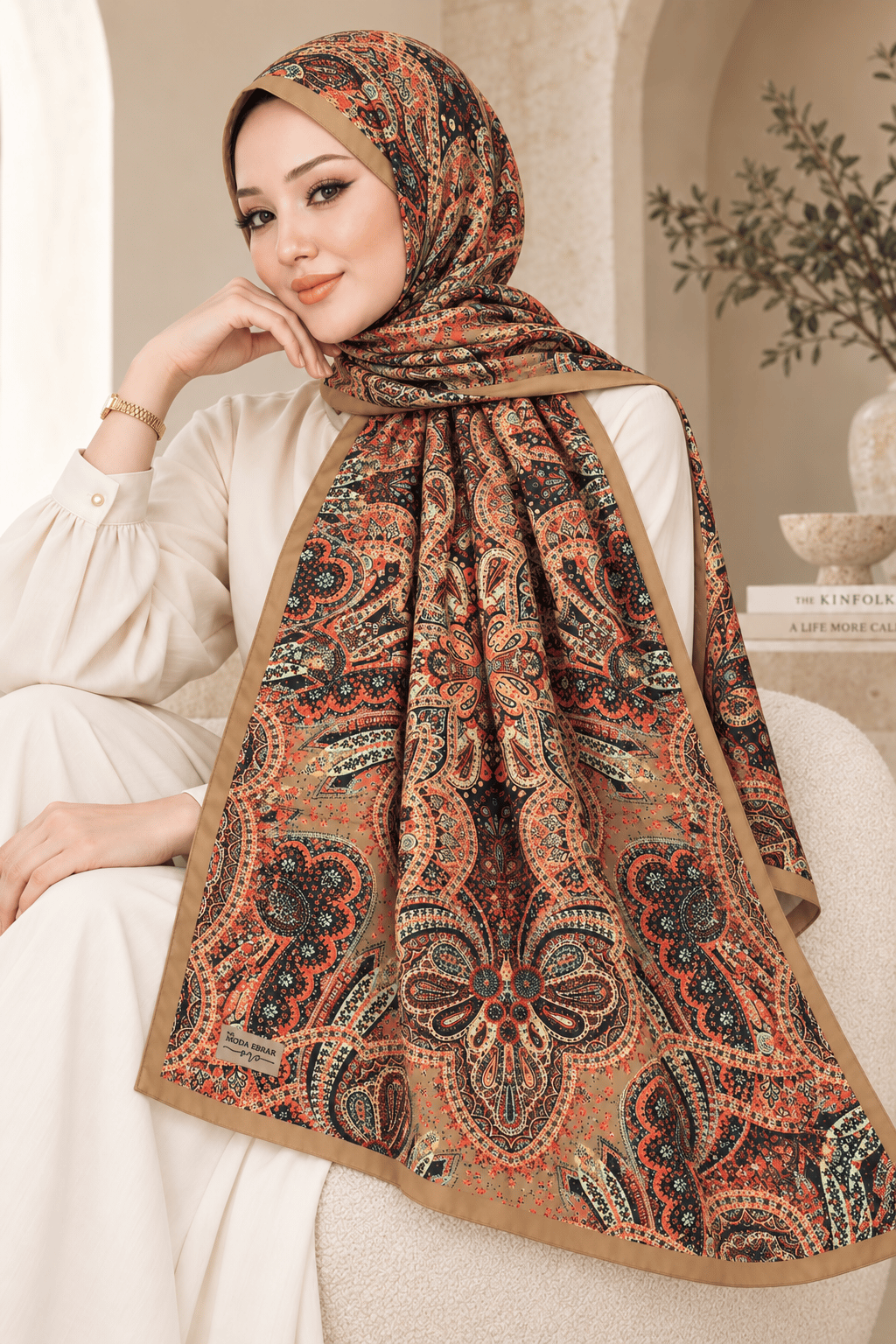 Desenli Soft Şal - 077