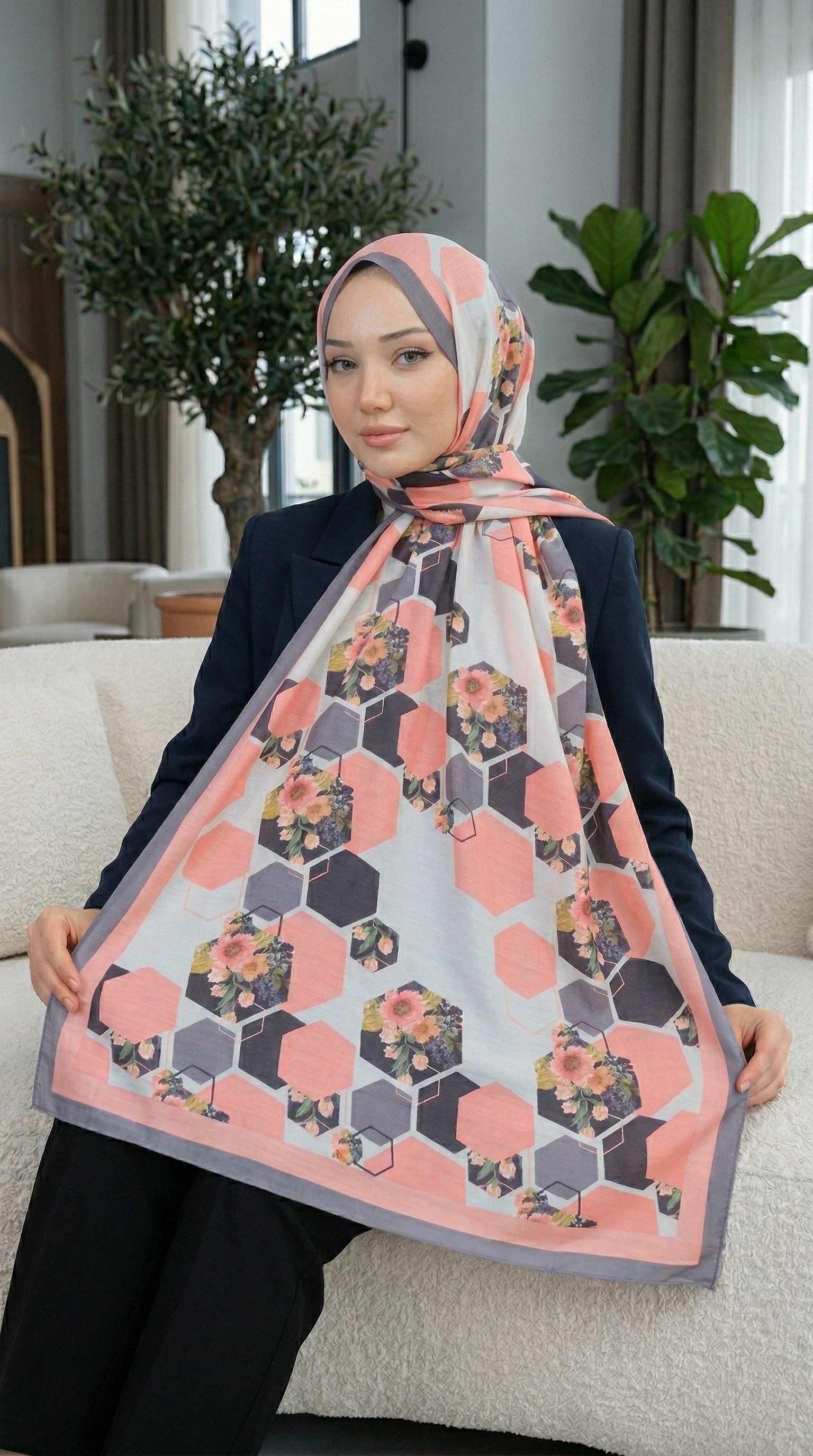 Desenli Soft Şal - 078