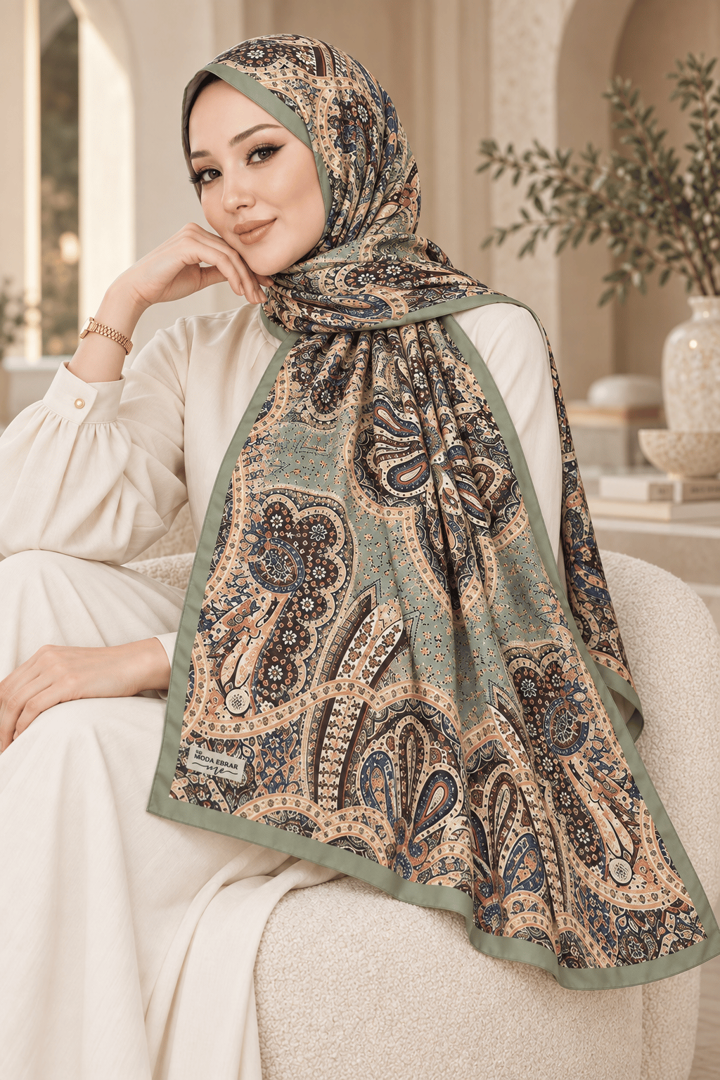 Desenli Soft Şal - 078