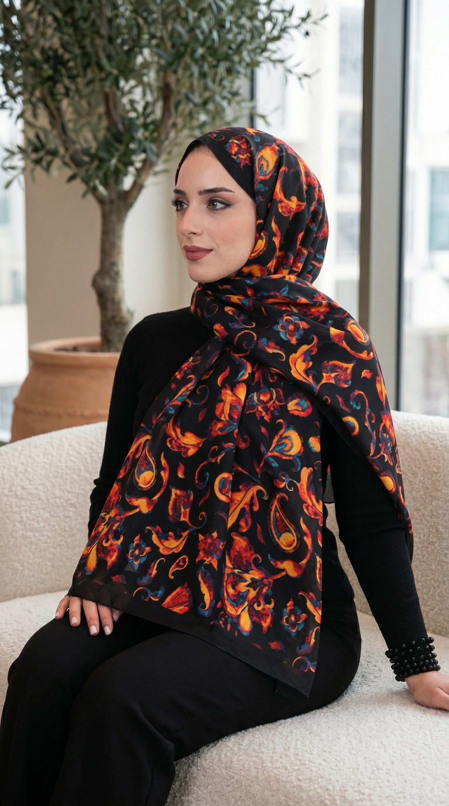 Desenli Soft Şal - 090