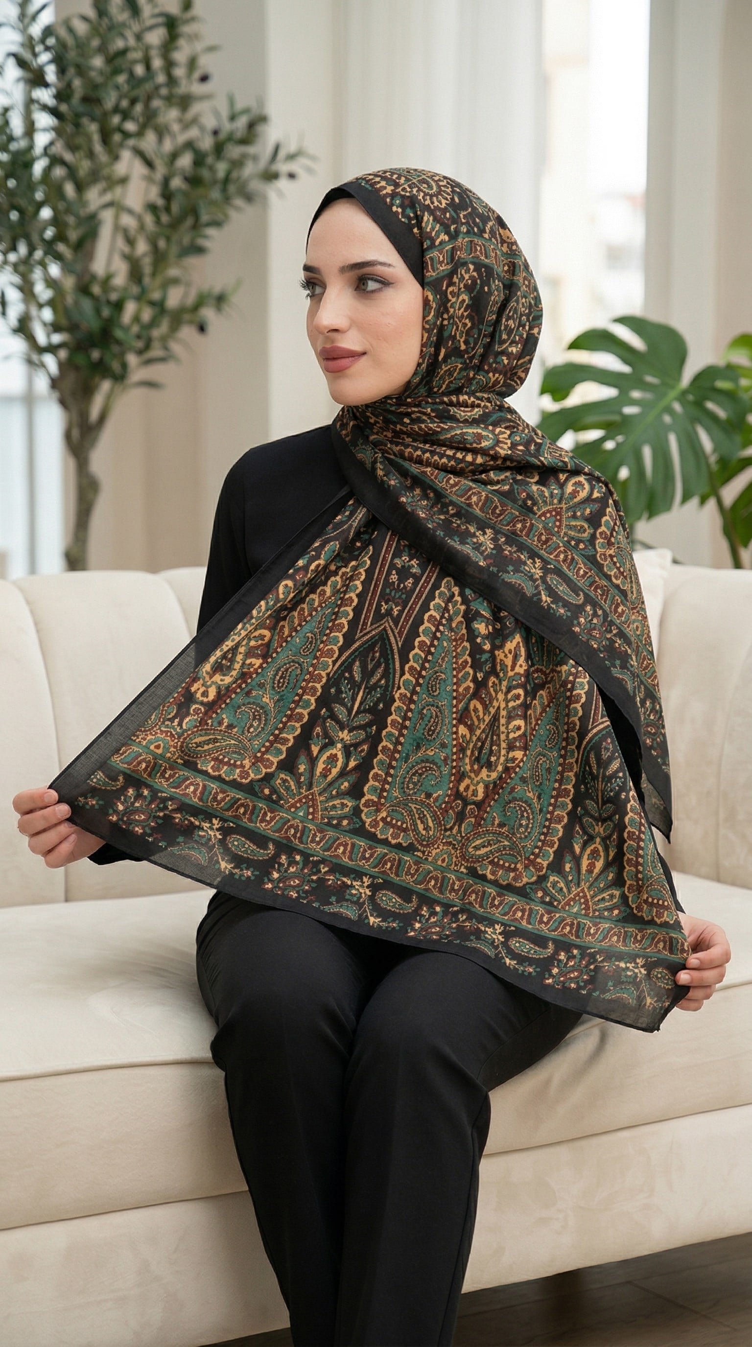 Desenli Soft Şal - 096