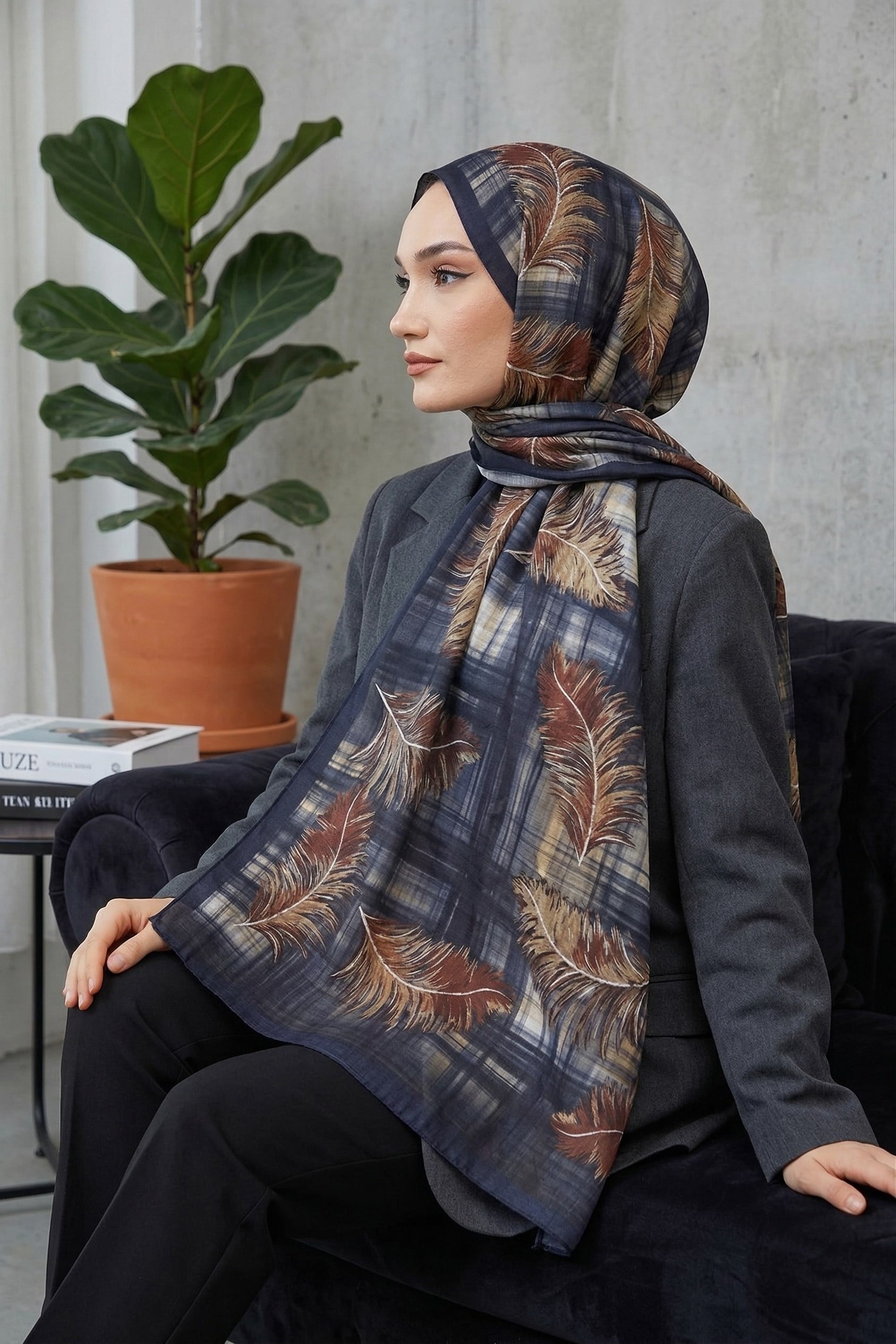 Desenli Soft Şal - 104