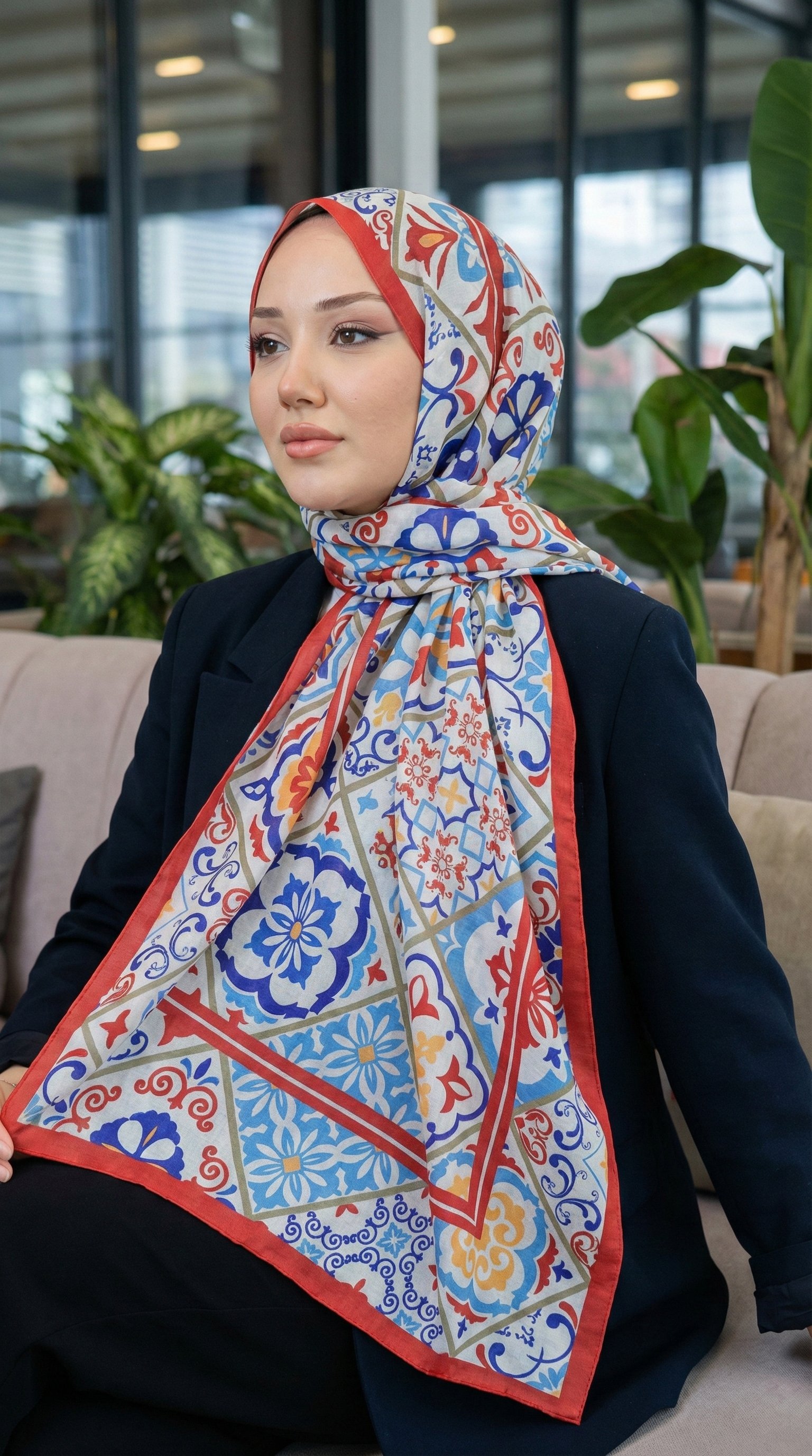 Desenli Soft Şal - 114