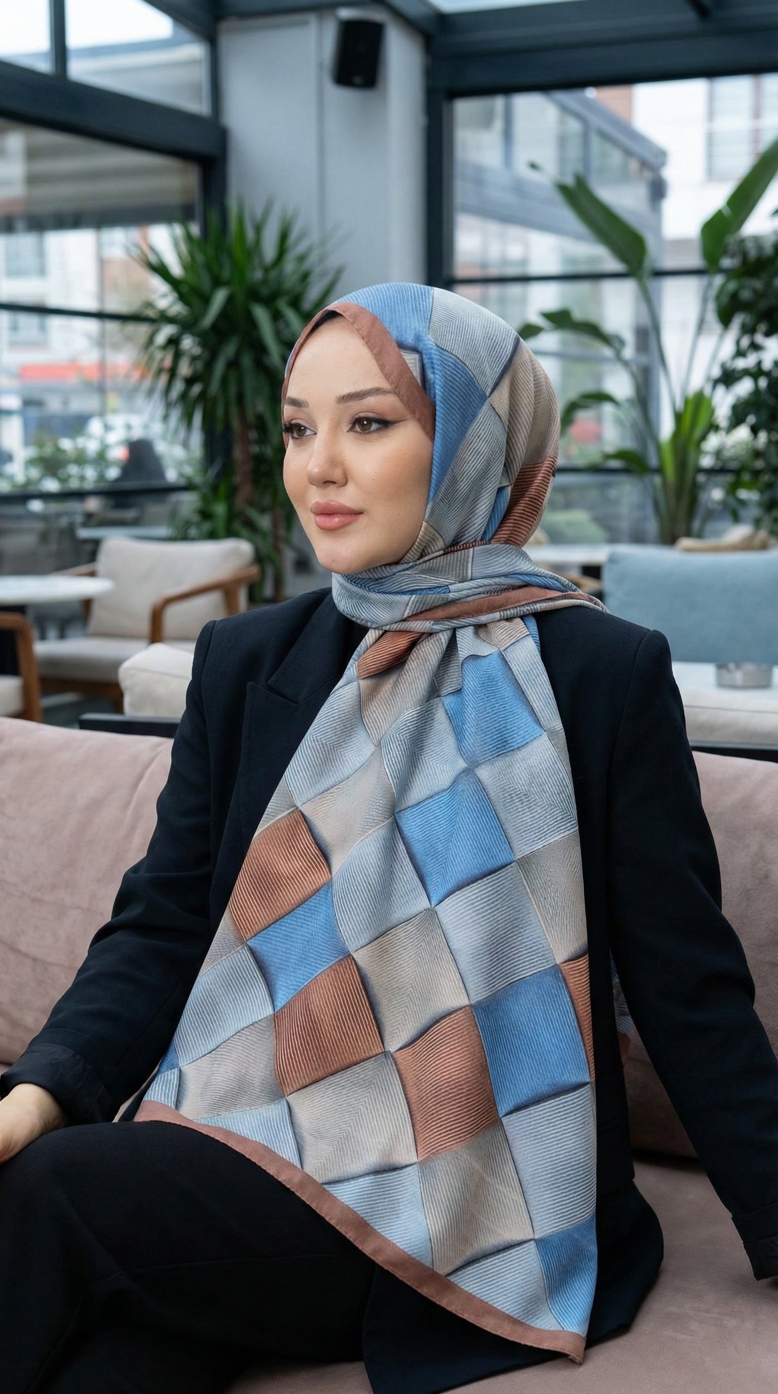 Desenli Soft Şal - 115