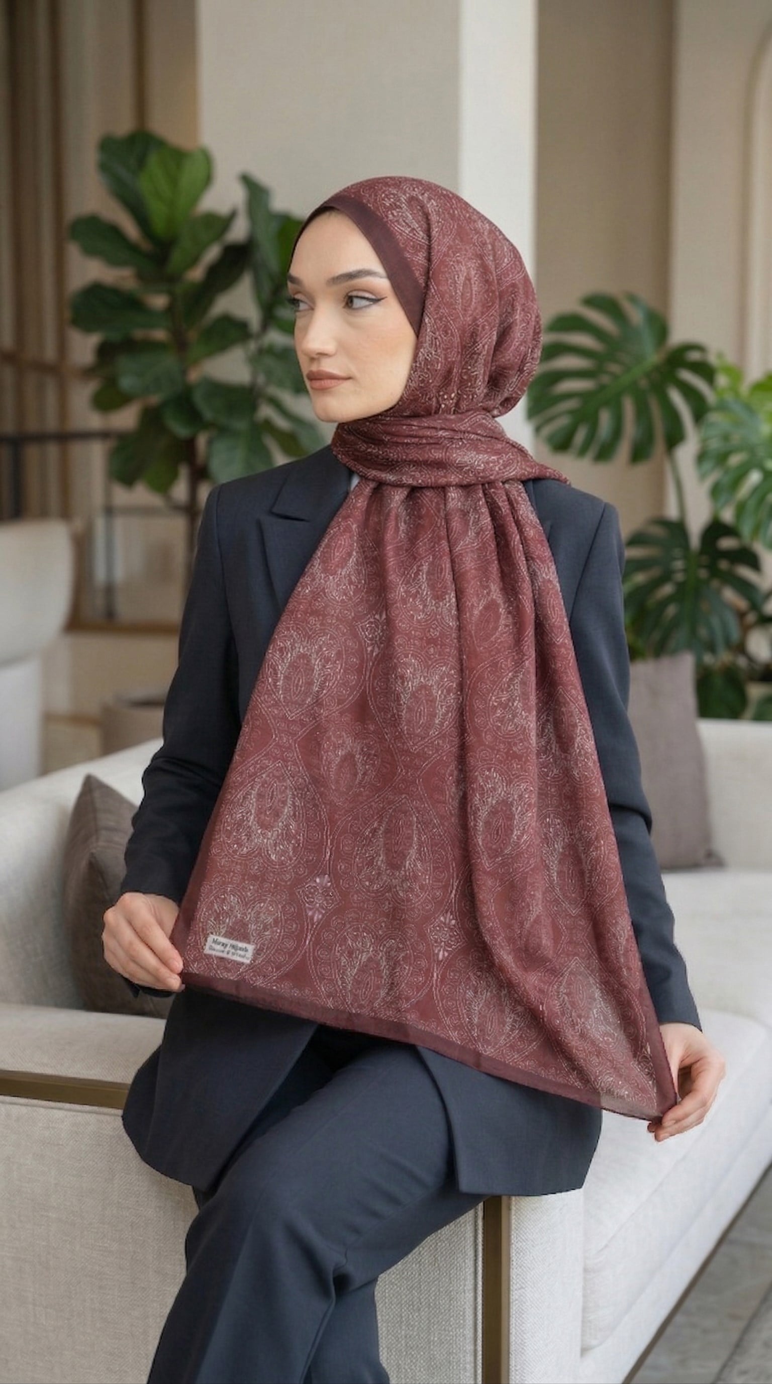 Desenli Soft Şal - 124