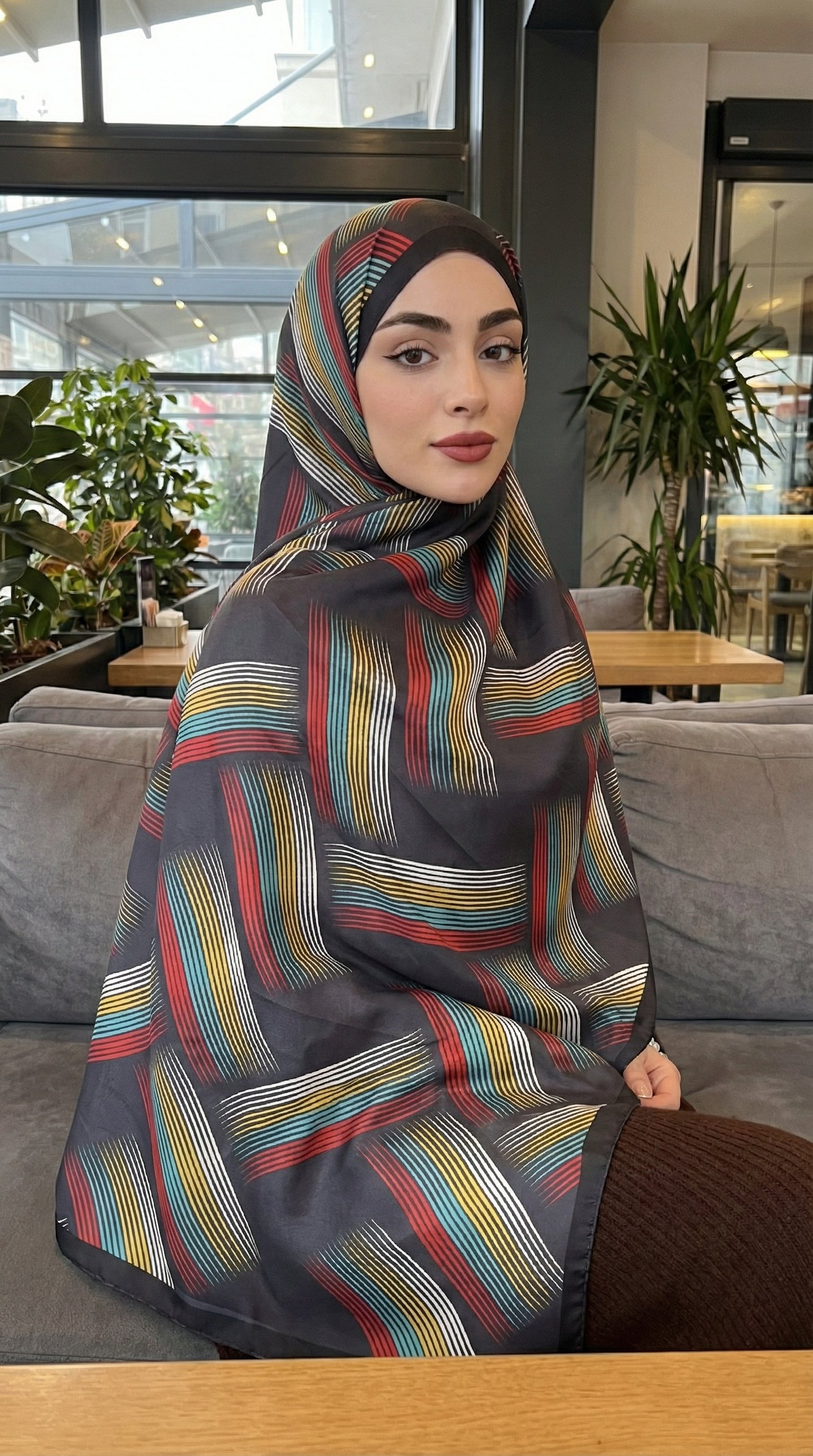 Desenli Soft Şal - 136