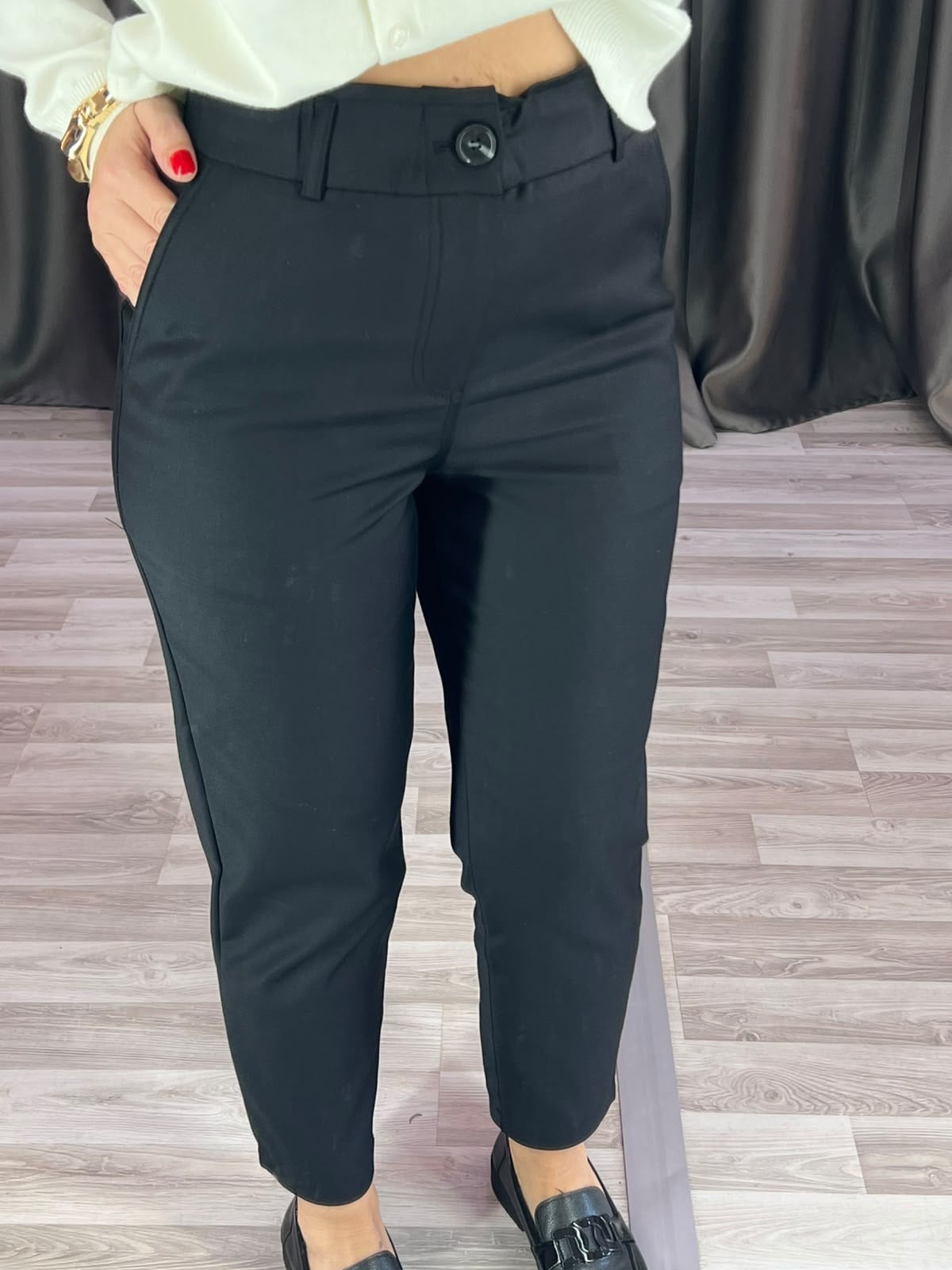Beli Lastikli Private Siyah Havuç Pantolon