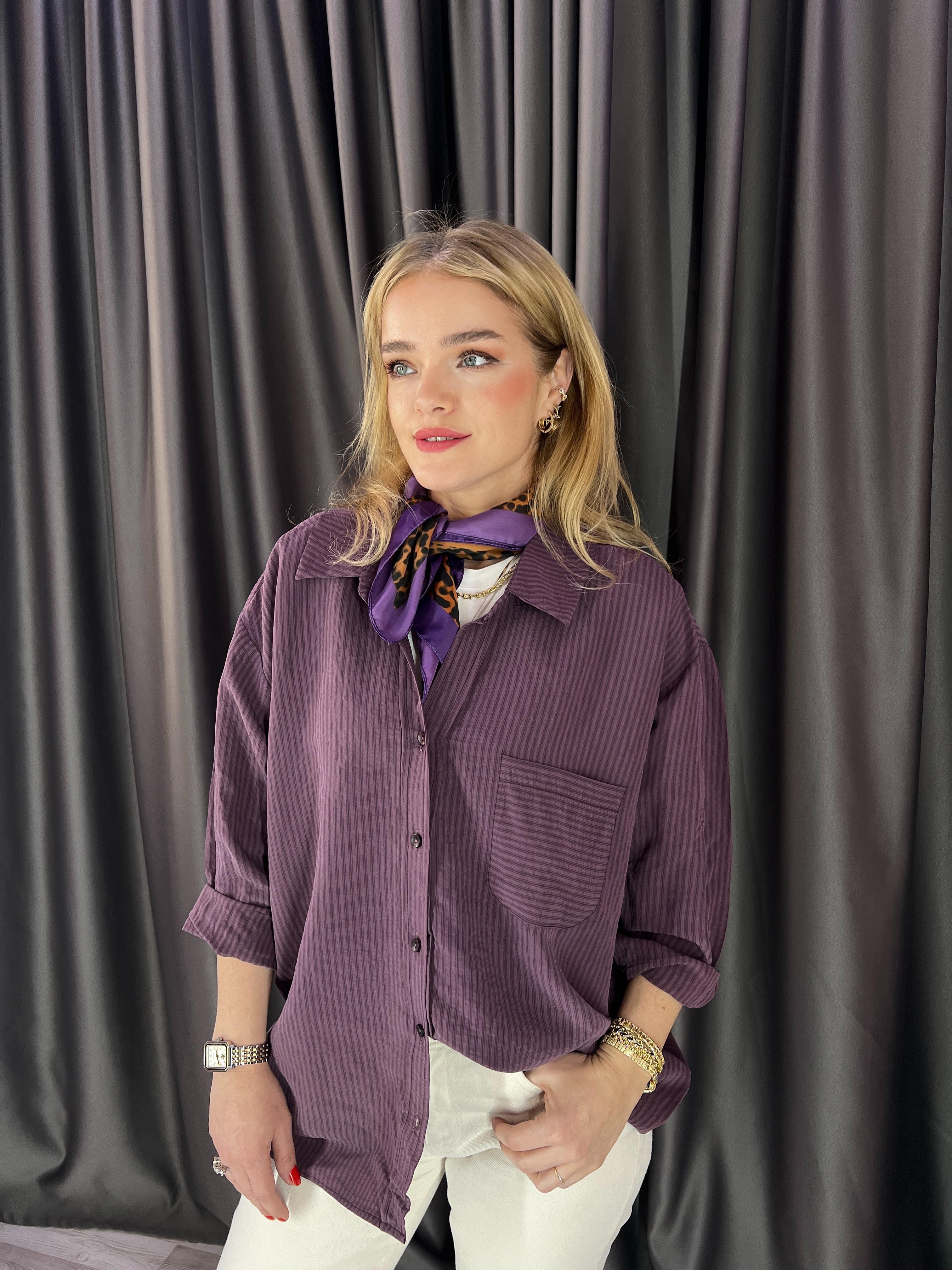 Cherry Modelli Kumaş Bordo Gömlek  