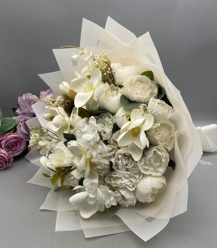 Beyaz Lilyum Çiçek Buketi