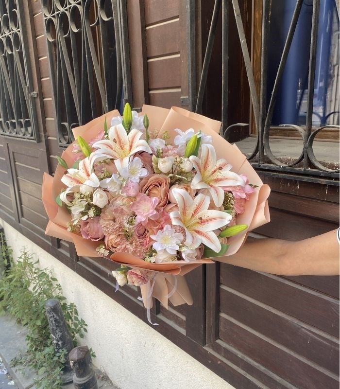 pembe lilyum çiçek 