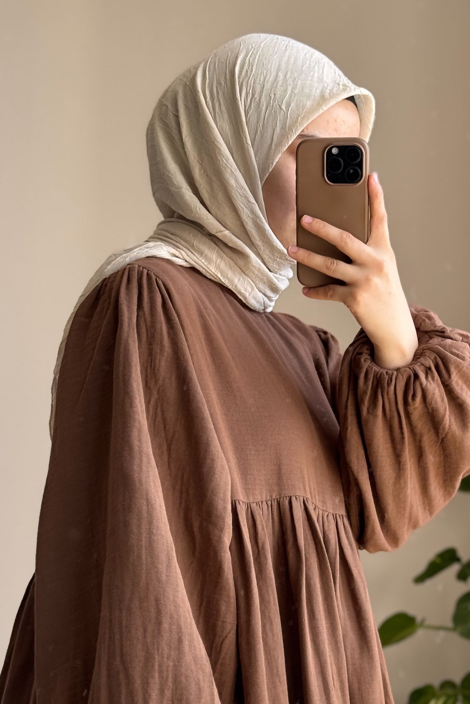 Ande Tesettür, Bambu Kraş Eşarp, Bambu Kraş Eşarp - Bej