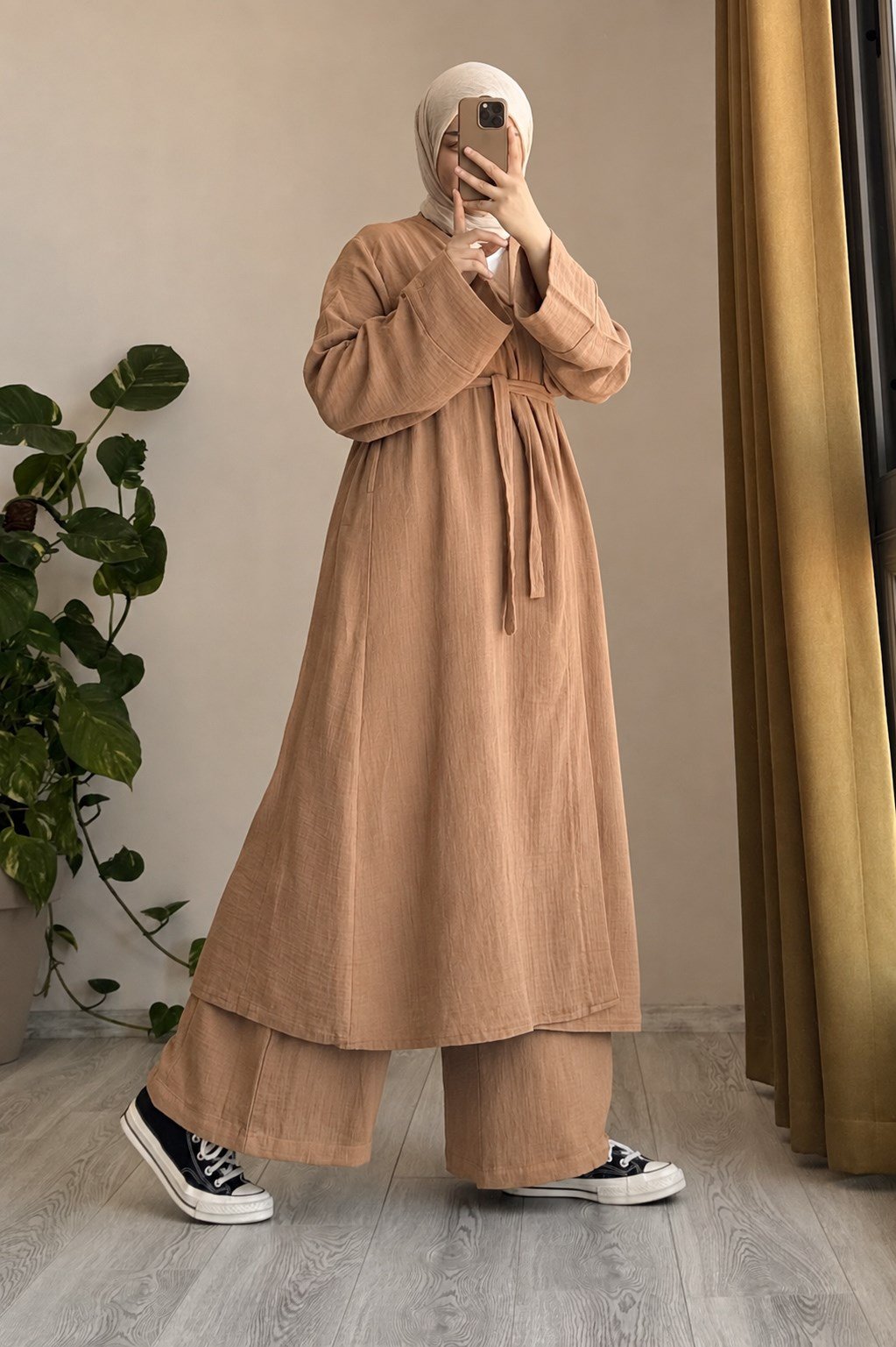 Ande Tesettür, Kimono Takım, Kimono Takım - Vizon