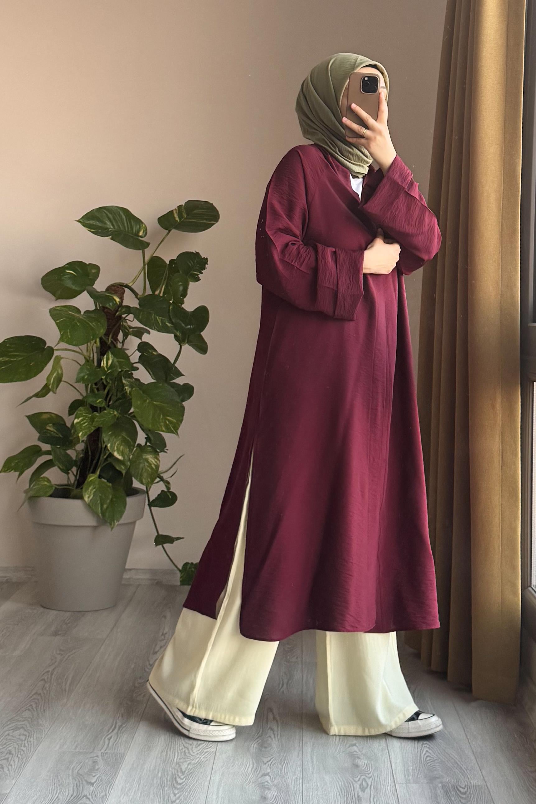 ANDE TESETTÜR, Modal Kimono, Modal Kimono - Bordo