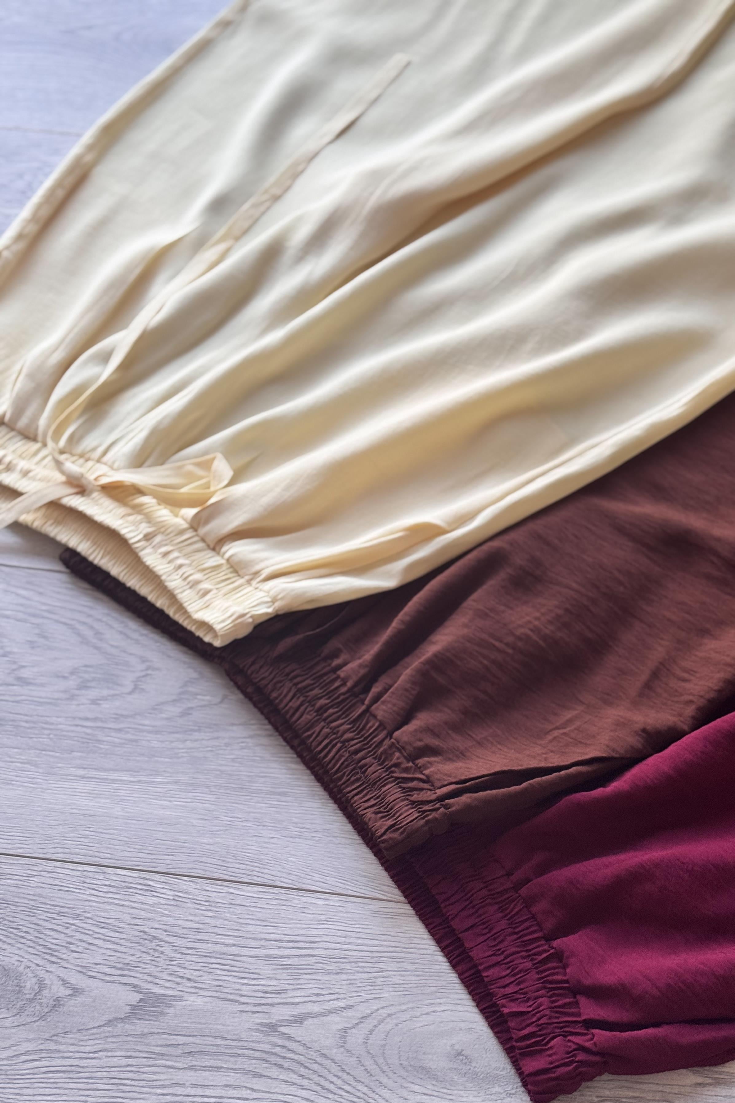 ANDE TESETTÜR, Modal Pantolon, Modal Pantolon - Bordo