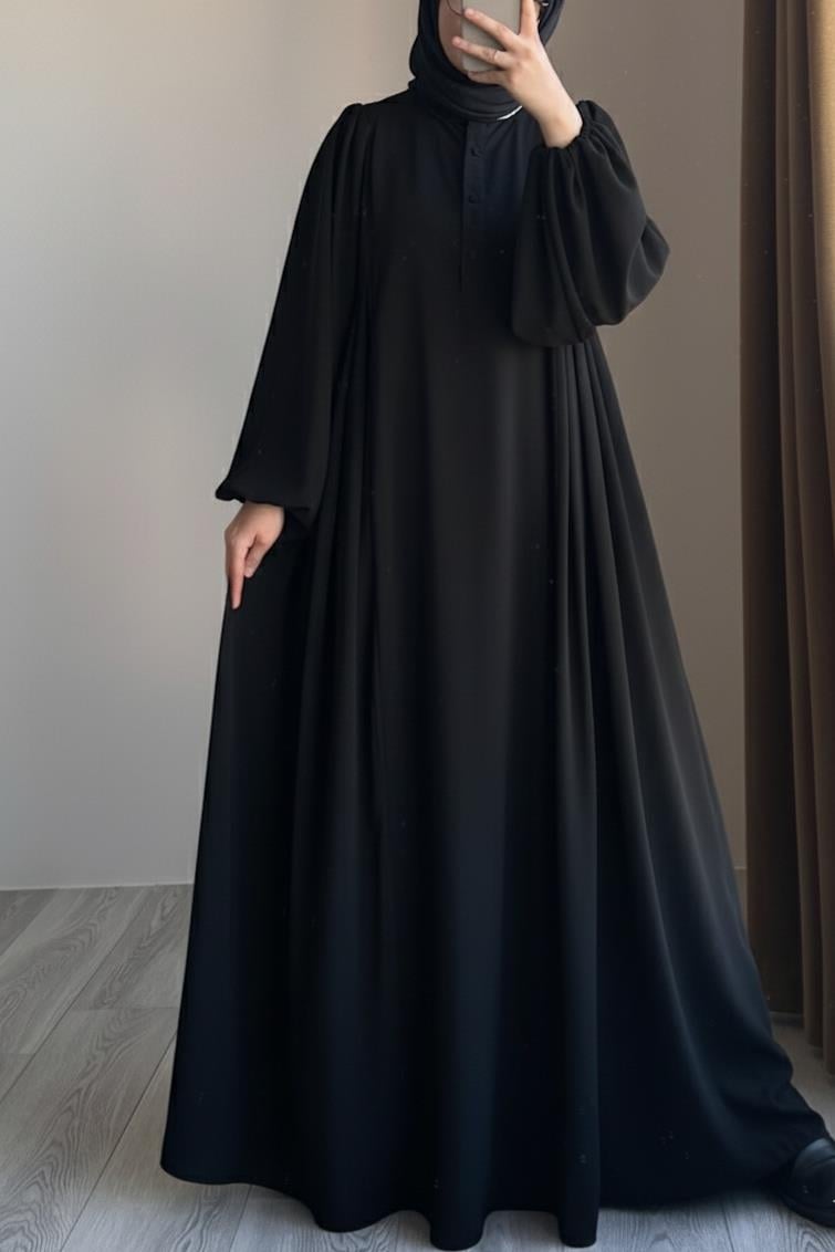 Ande Tesettür, Sofia Elbise, Sofia Elbise - Siyah