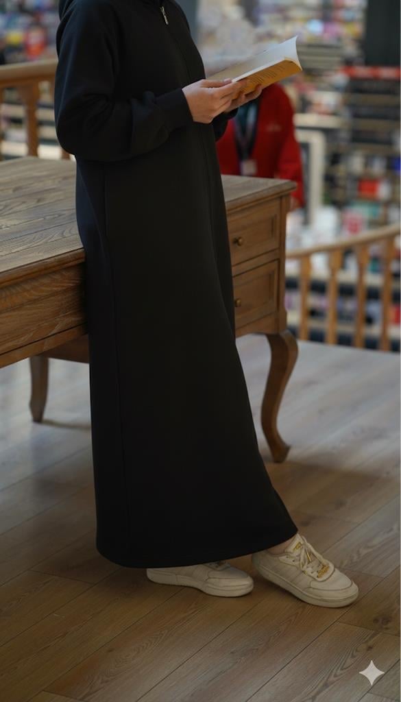 Ande Tesettür, Sweat Ceket, Sweat Ceket - Siyah