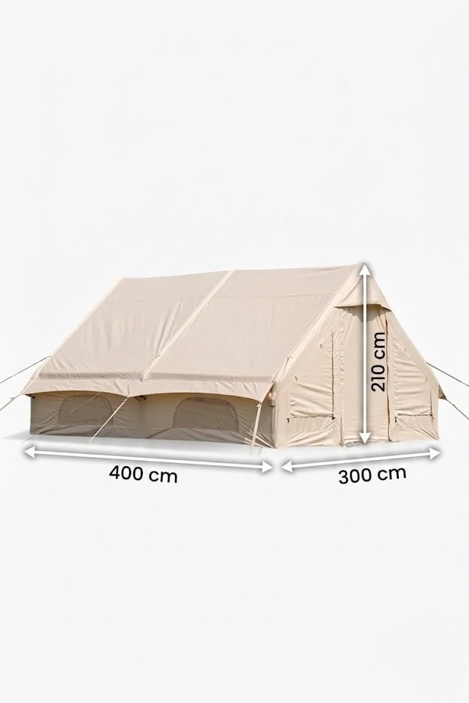 Çadır Dünyası 12 Kişilik Dev Şişme Kamp Çadırı - 400x300 cm - 210 cm Yükseklik