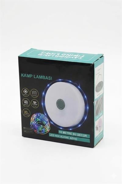 Çadır Dünyası 8 Metre Şeritli Şarjlı LED Lamba - Portatif Kamp Aydınlatması