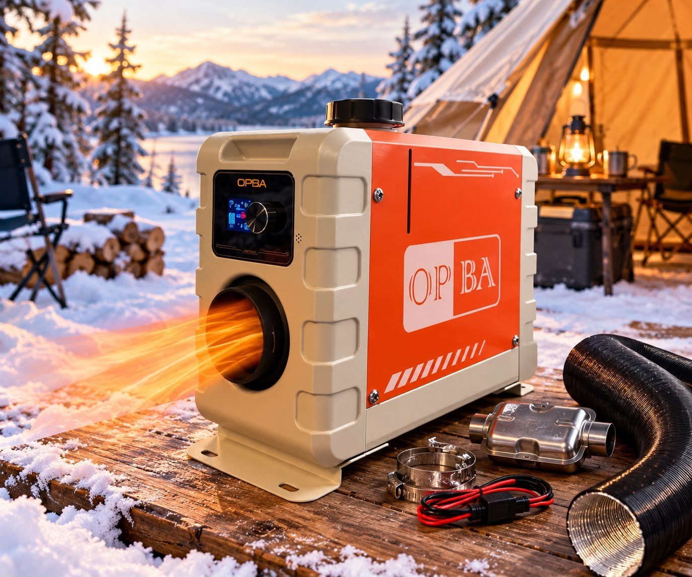 Çadır Dünyası Diesel Air Heater OPBA5000 - 5.0 KW - 12V/24V/220V Uyumlu
