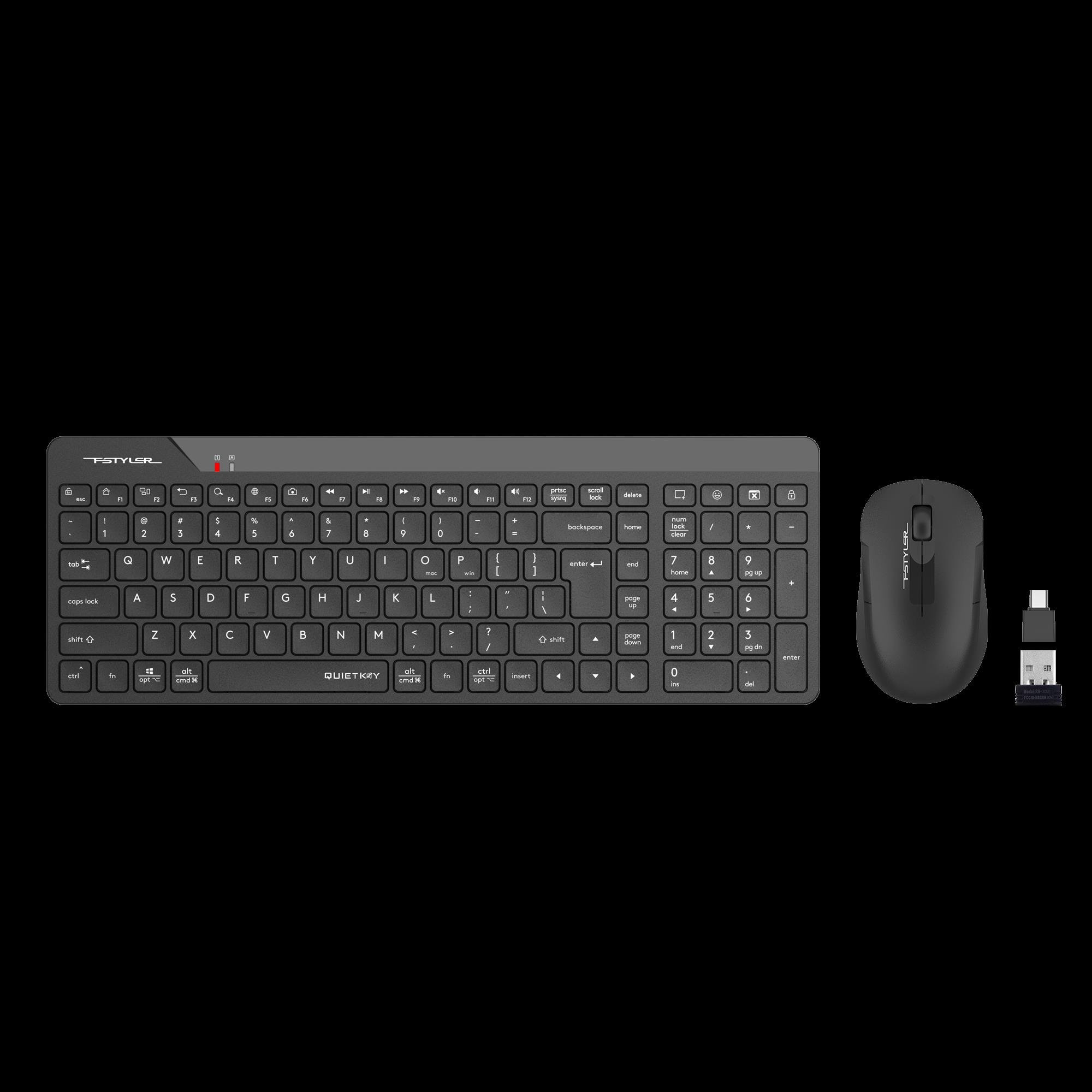 A4 TECH FG2300 Q 2.4 GHZ AİR2 SİYAH KLAVYE+MOUSE