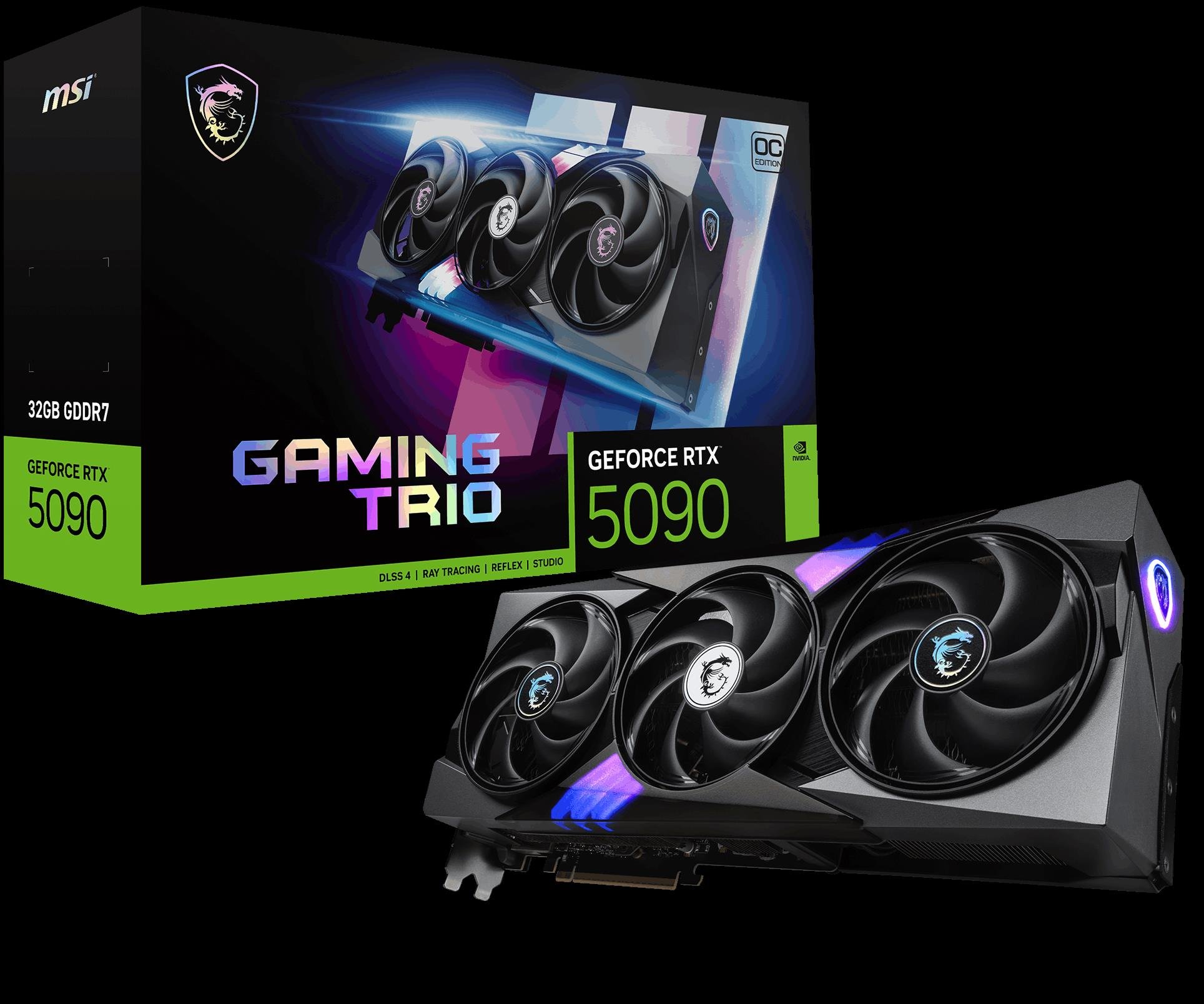MSI GEFORCE RTX 5090 32G GAMING TRIO OC GDRR7 256 B DX12 PCIE 5.0 X16 (3XDP 1XHDMI)