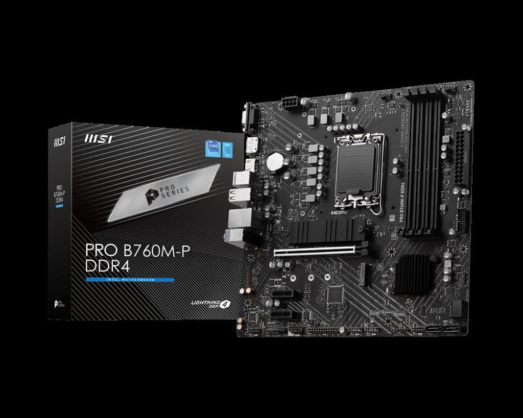 MSI PRO B760M-P DDR4 4800(OC) DDR4 HDMI DP M.2 ATX 1700p 