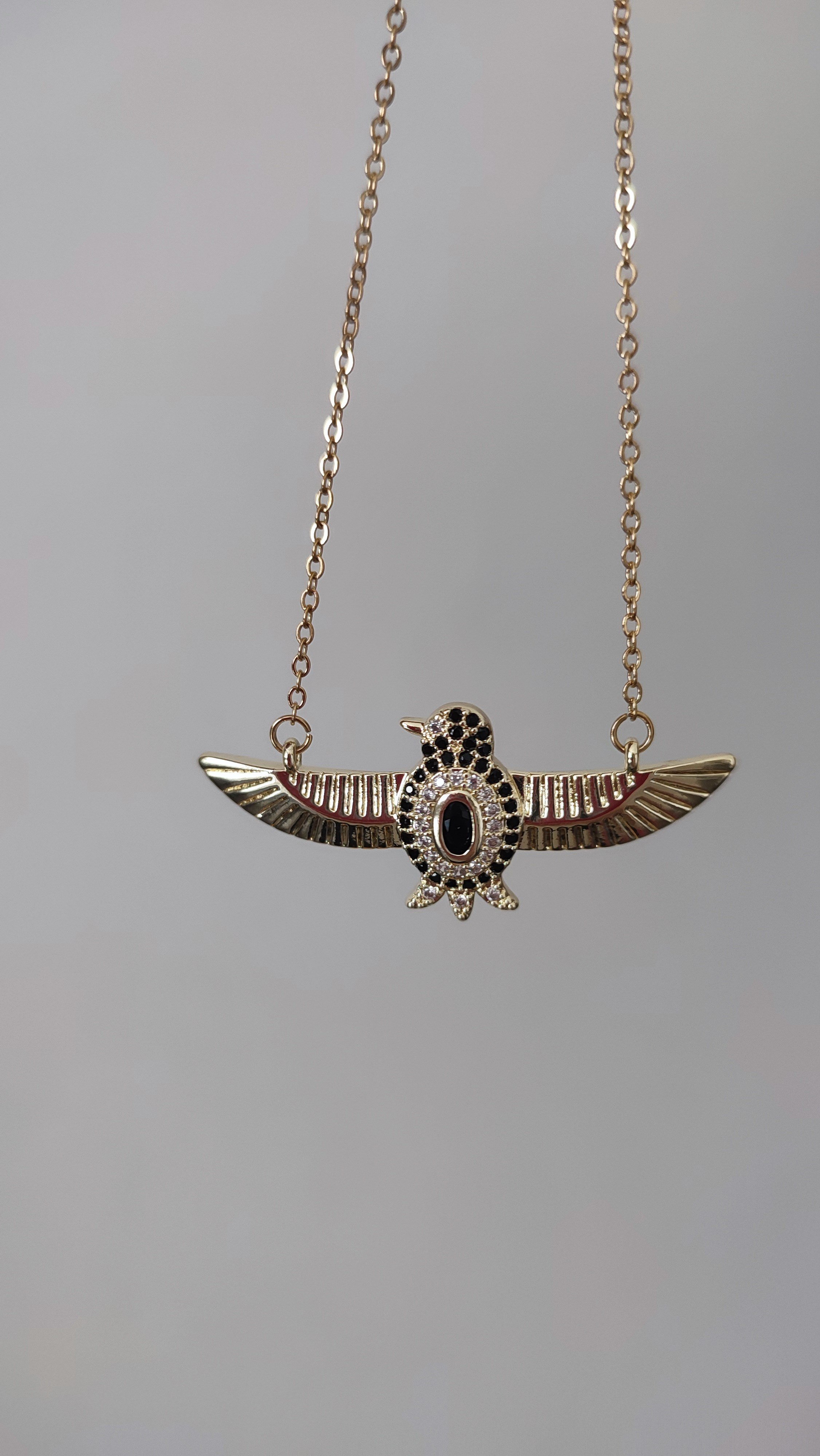 ÇELİK 14K KARTAL KOLYE (50 CM)