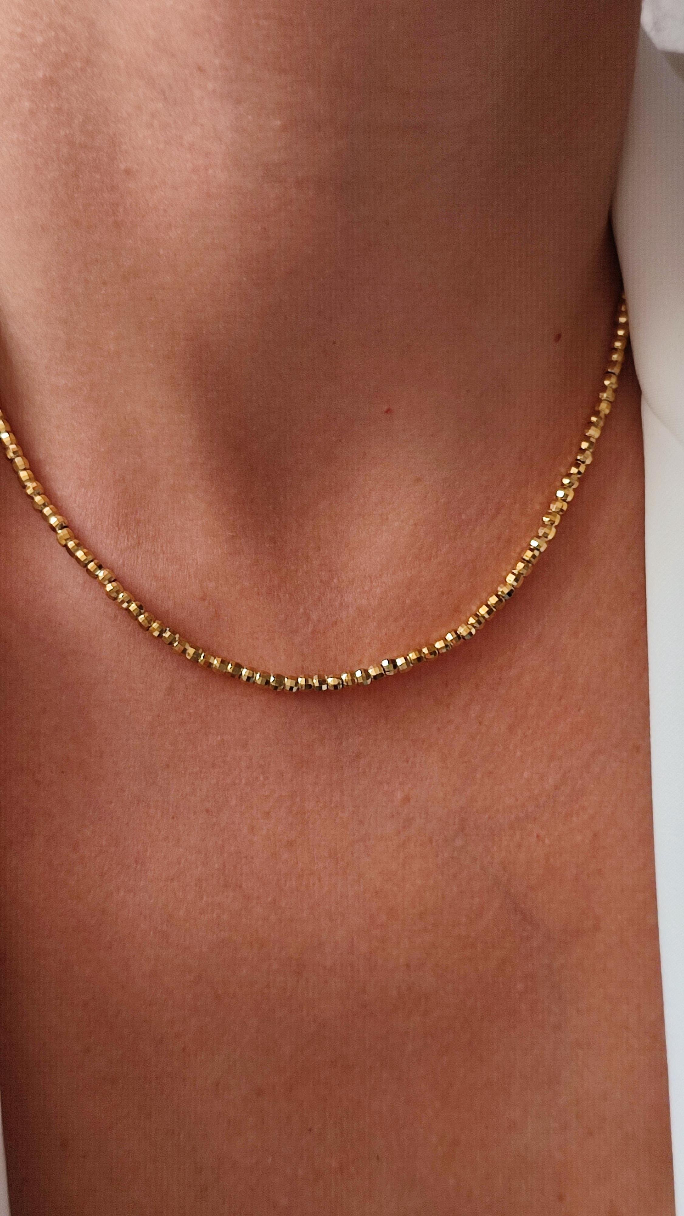 ÇELİK GOLD LAZER KESİM TOP KOLYE 